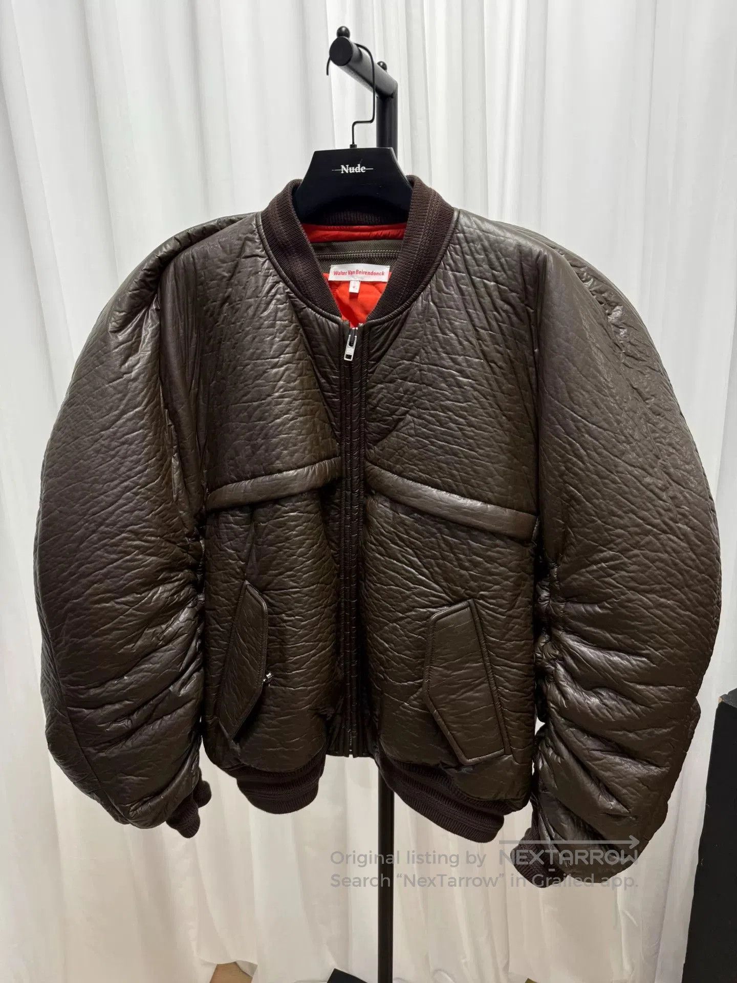 Walter Van Beirendonck oversized brown bomber jacket by walter van beirendonck. Size US XXL / EU 58 / 5 - 1 Thumbnail