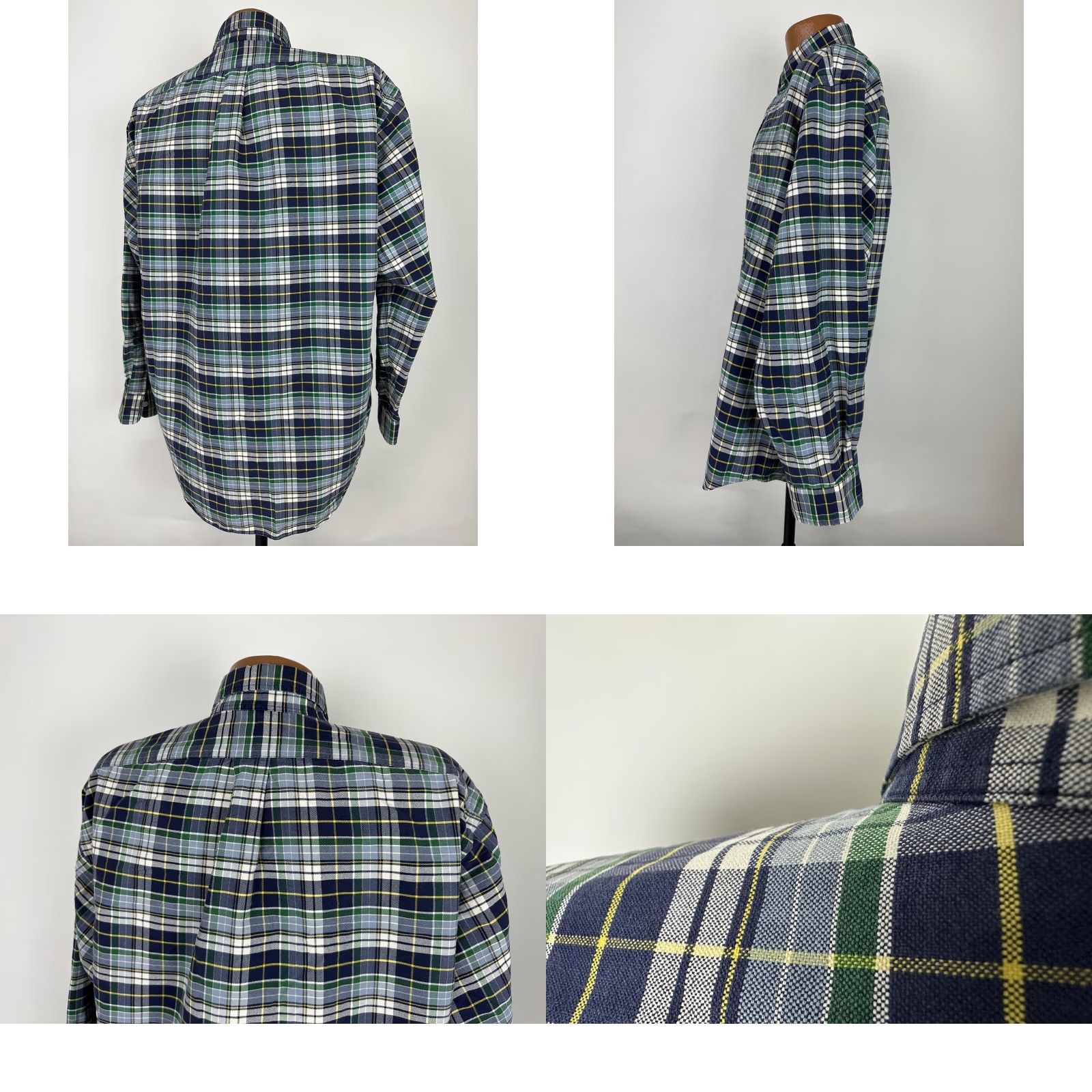 Ralph Lauren VINTAGE Ralph Lauren Shirt Men Medium BIG Oxford Oversized Plaid Button Down 90s Casual Business Size US M / EU 48-50 / 2 - 8 Thumbnail