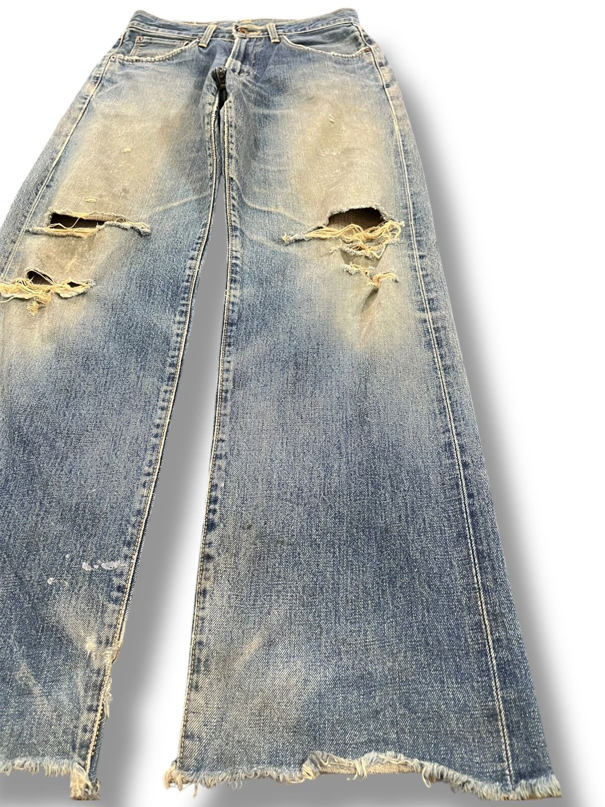 Beauty Beast × Edwin Vintage Edwin 505 Selvedge Mudwash Distressed Denim Size US 29 - 4 Thumbnail