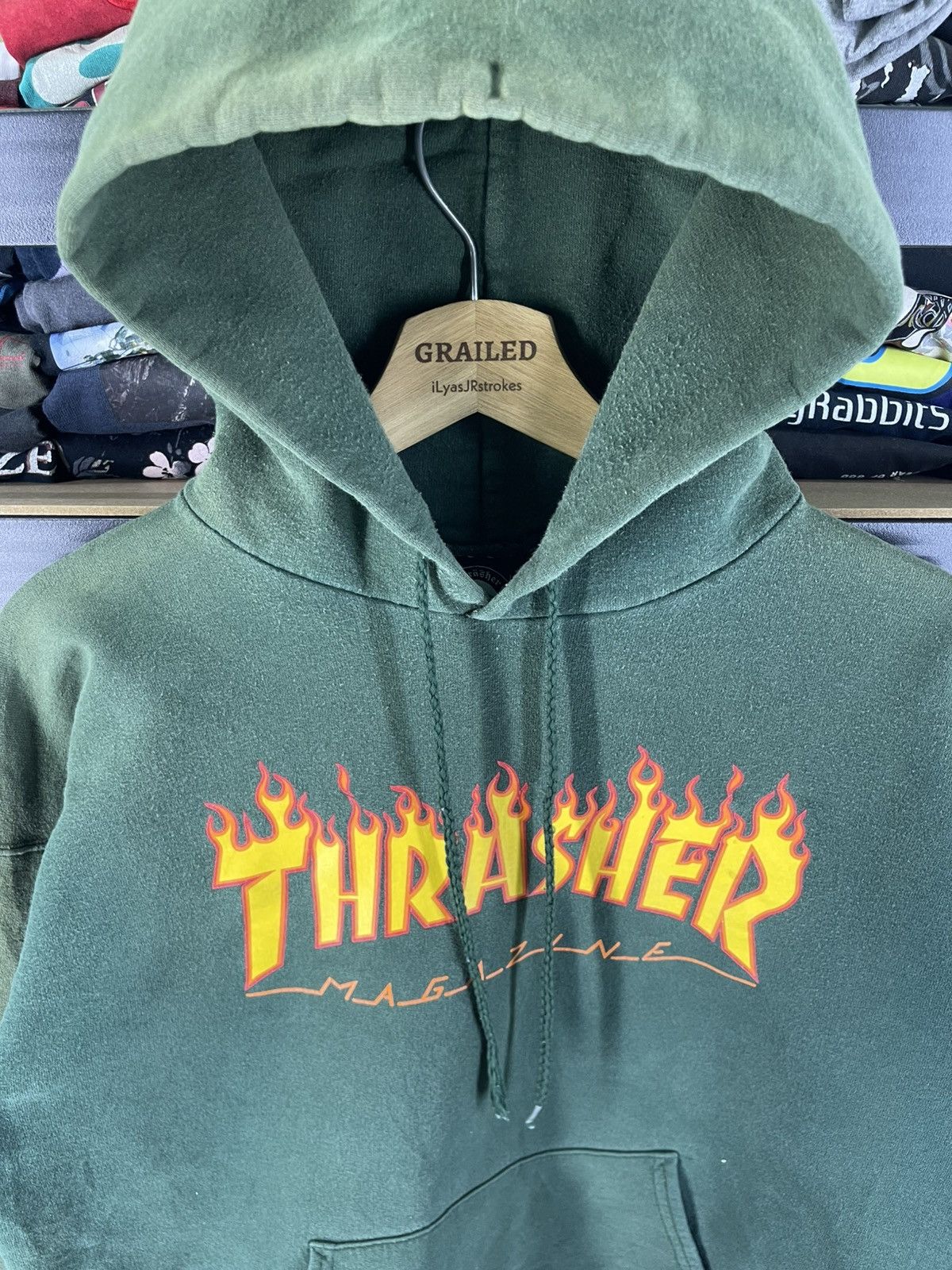 Thrasher Vintage 2000's Thrasher Megazine Flame Green Hoodie Size US M / EU 48-50 / 2 - 7 Thumbnail