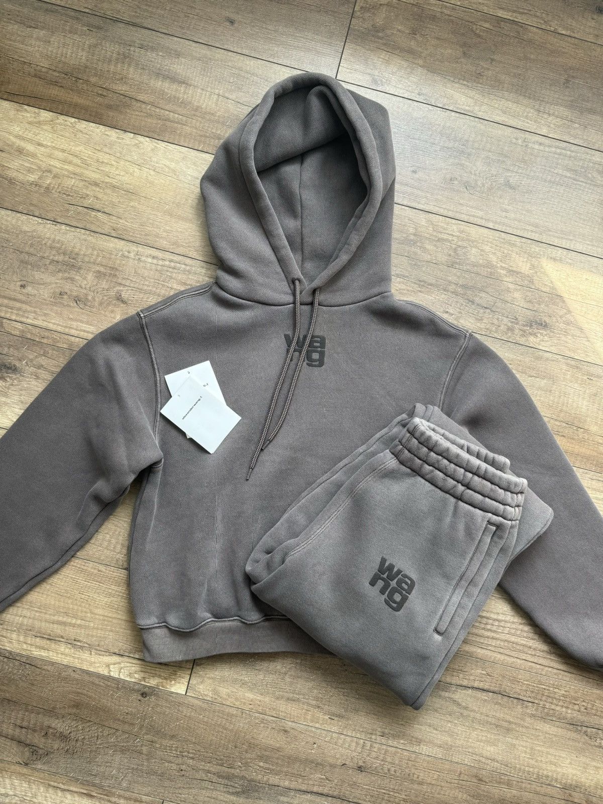image of Alexander Wang Sweatpants + Hoodie in Brown, Women's (Size 26)
