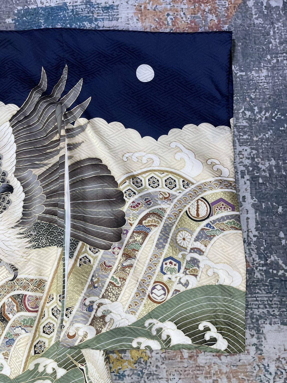 Dragonfly Vintage Japanese Traditional Silk Art Kimono Size S / US 4 / IT 40 - 4 Thumbnail