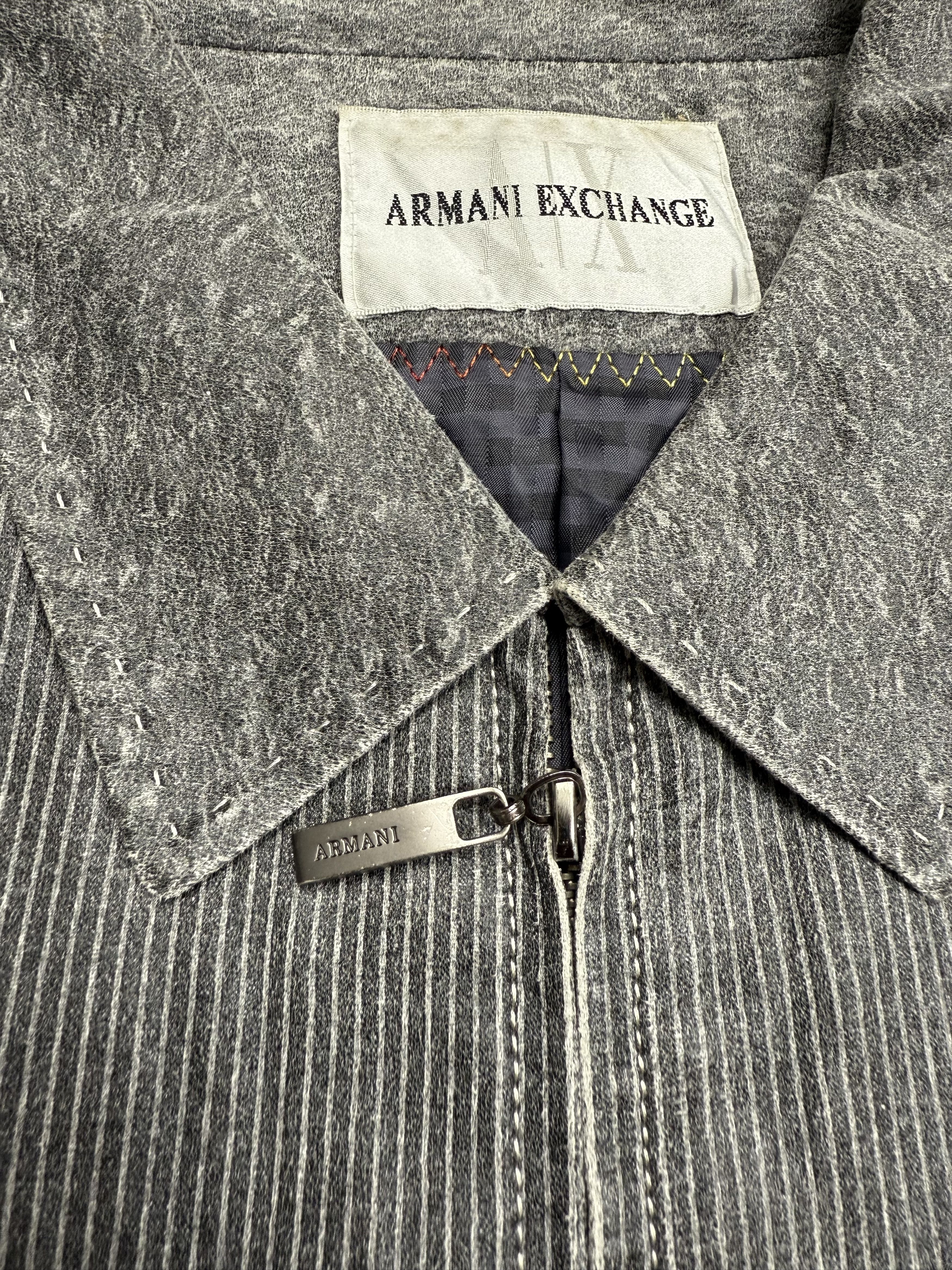 Armani Vintage Armani Wool Leather Jacket Size US XL / EU 56 / 4 - 7 Thumbnail