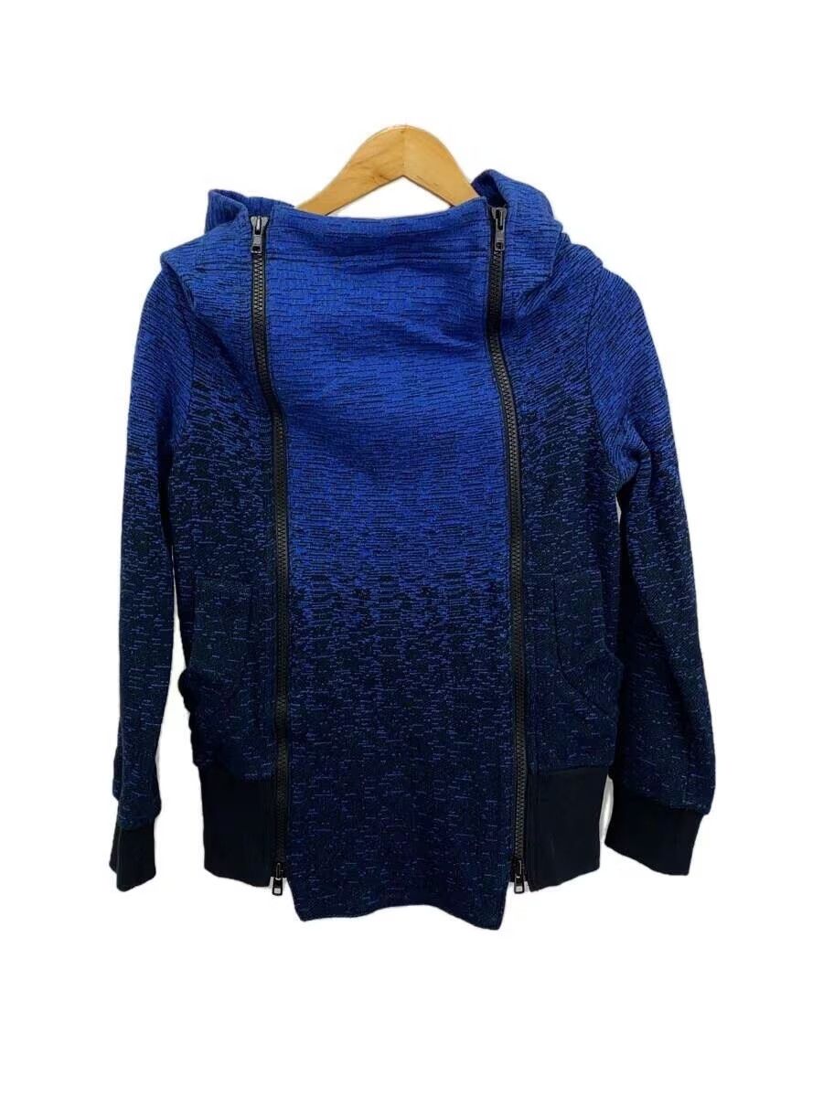 image of Vivienne Westwood Double Zip Panel Hoodie in Blue, Men's (Size Small)