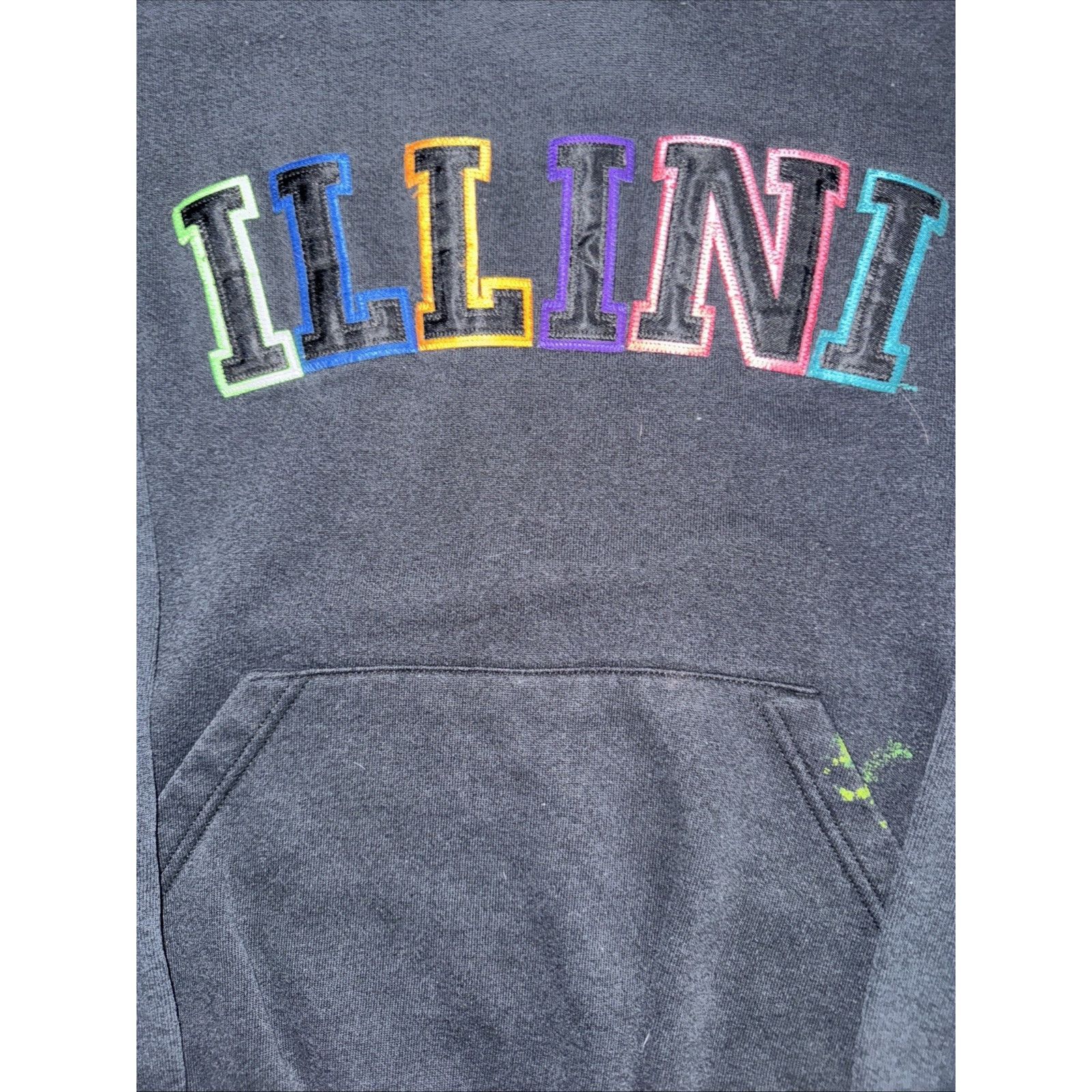 Vintage Wide World Sportswear Hoodie Black S 18x22 Illini Spellout Size US S / EU 44-46 / 1 - 2 Thumbnail