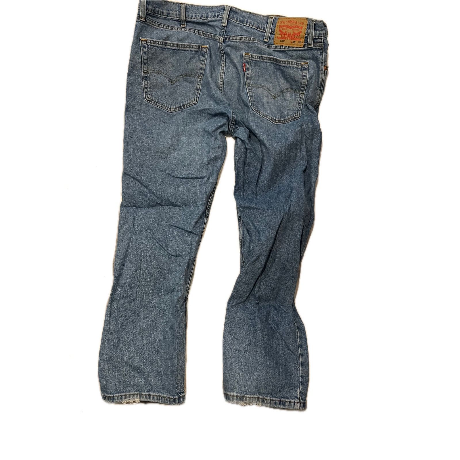 Levi's Levi's 505 Regular Straight Leg Jeans Mens 38x30 Size US 38 / EU 54 - 2 Thumbnail