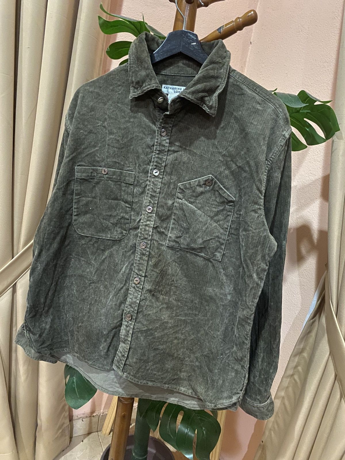 Katharine Hamnett London Katharine Hamnett London Corduroy Shirt Button-Up Workwear Size US L / EU 52-54 / 3 - 2 Thumbnail