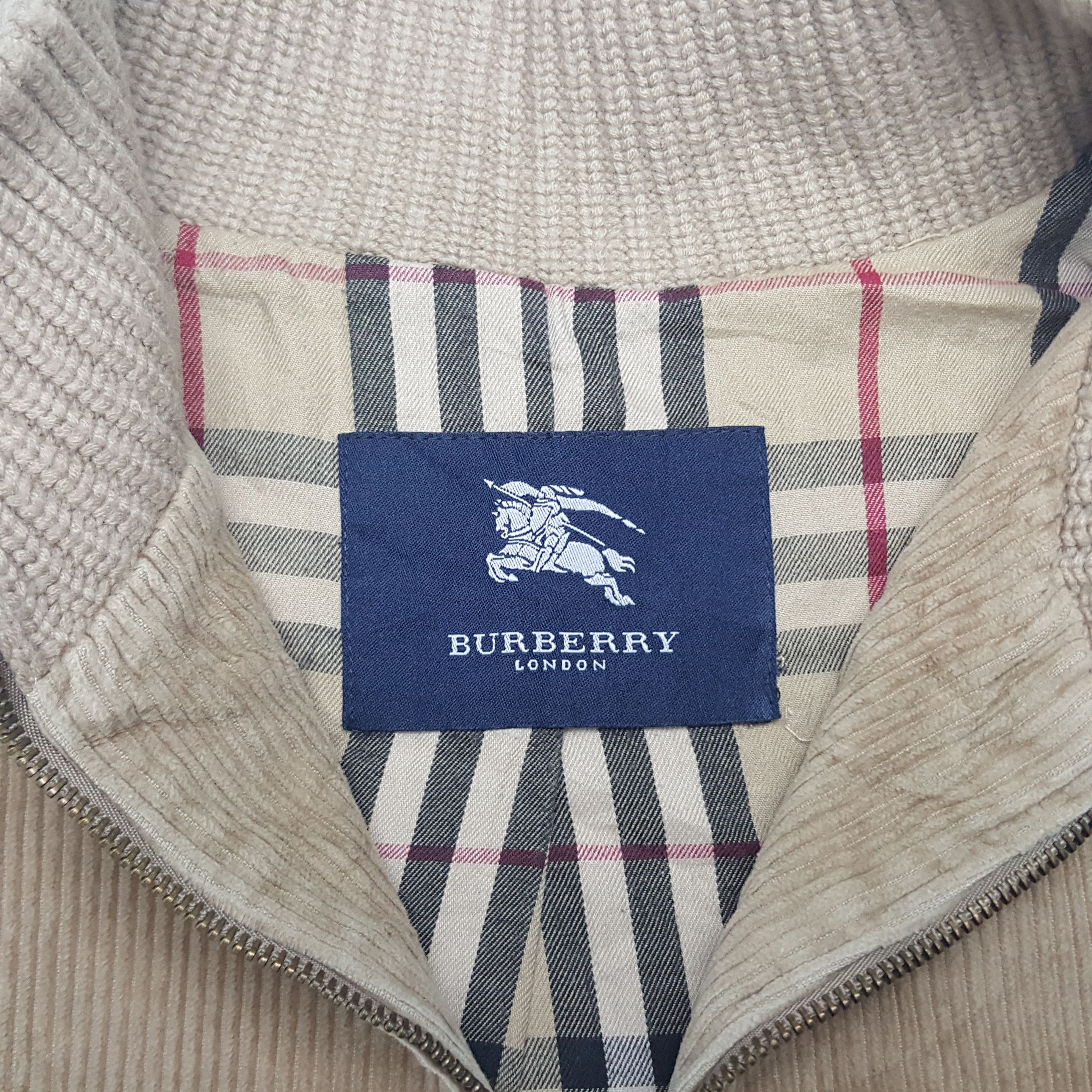 Vintage Burberry London Custon Art Logo Wool Corduroy Jacket
