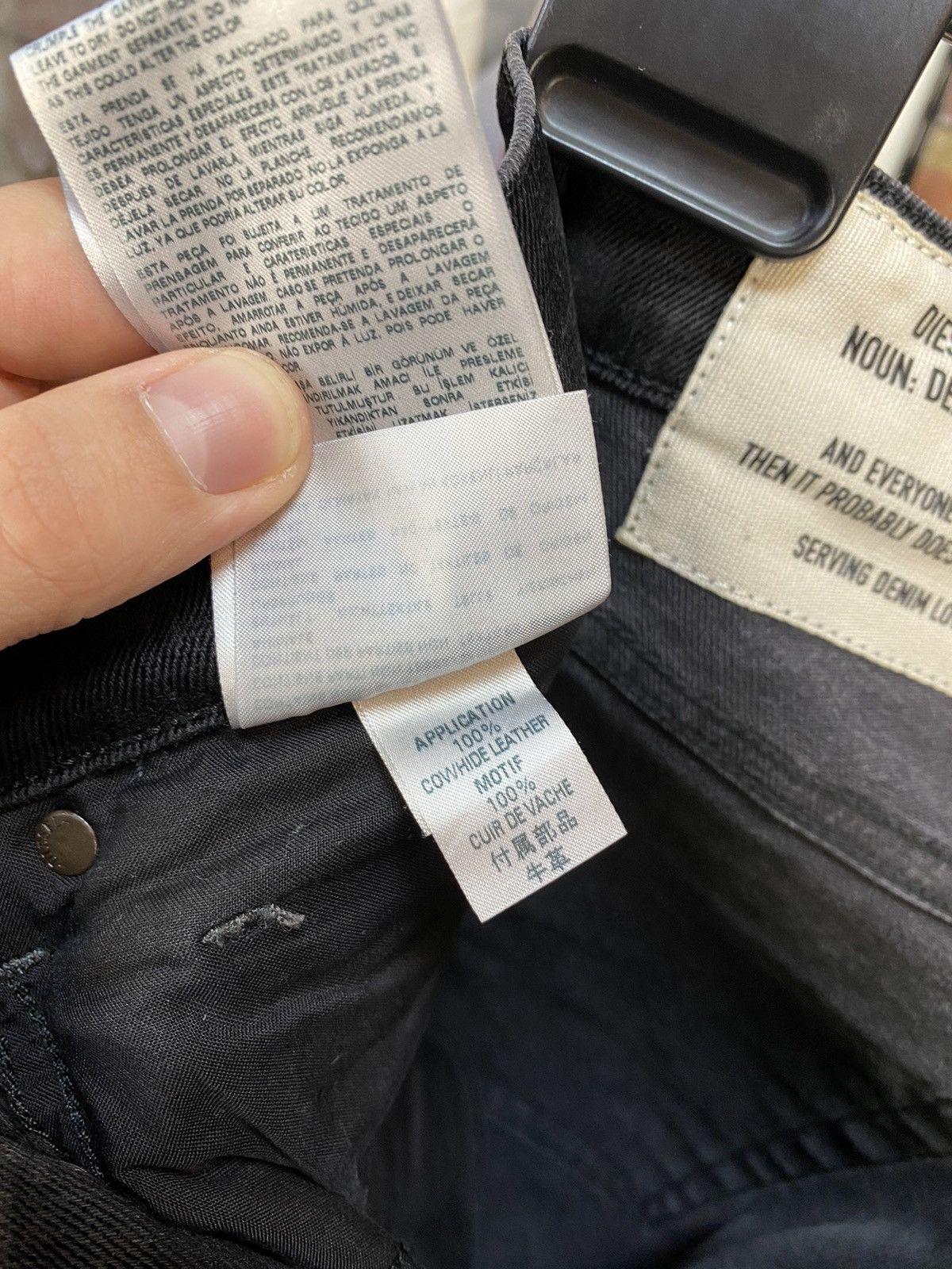 Diesel Diesel D-Strukt Tapered Stretch Black Jeans Size US 30 / EU 46 - 14 Thumbnail