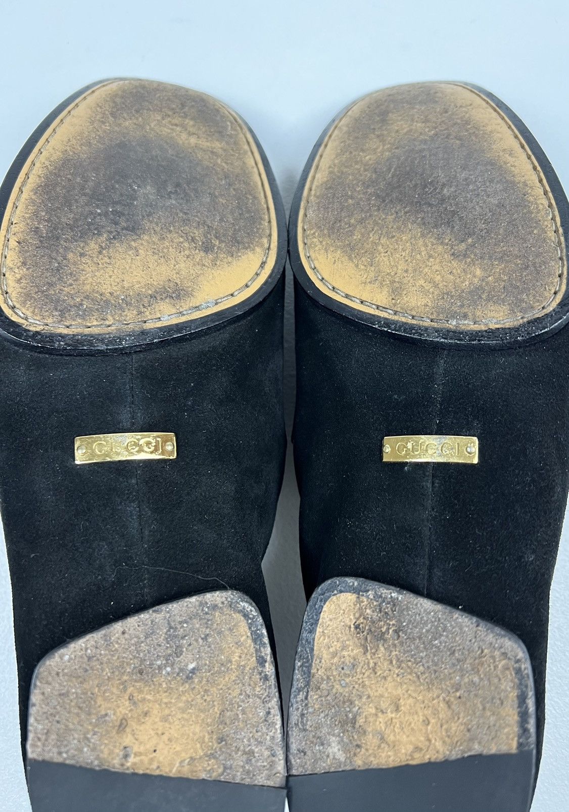 Gucci GUCCI Loafers Suede Shoes GG Buckle Web Stripe Black Men’s Size US 7.5 / EU 40-41 - 16 Thumbnail