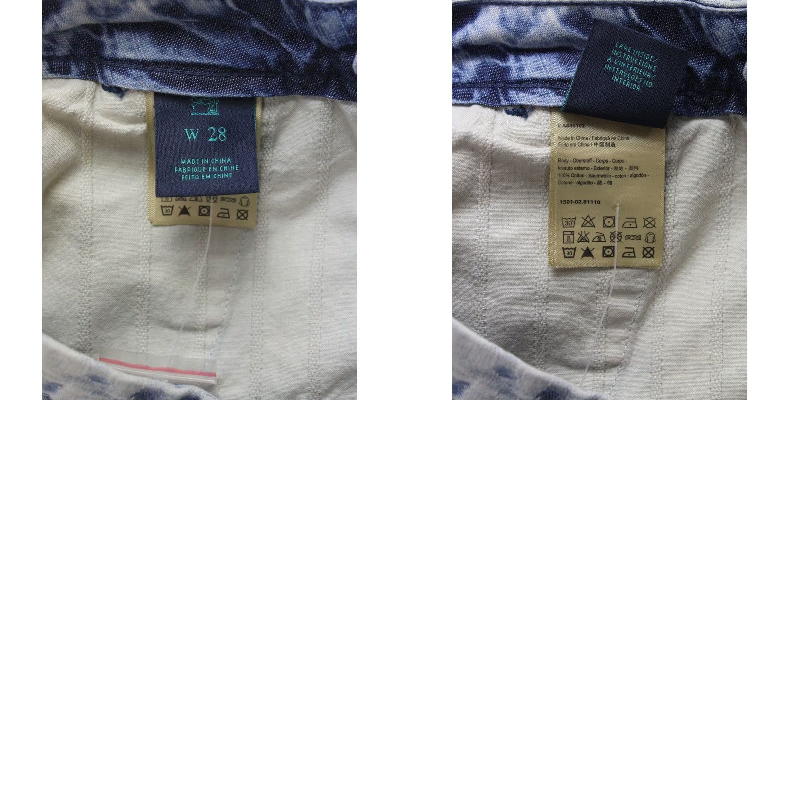 Scotch & Soda SCOTCH & SODA Shorts Men's W28 Blue Patterned Zip Fly Casual Size US 28 / EU 44 - 8 Thumbnail