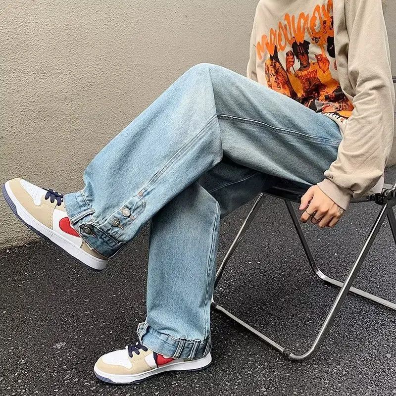 Japanese Brand Retro sports and casual straight leg jeans Size US 32 / EU 48 - 3 Thumbnail
