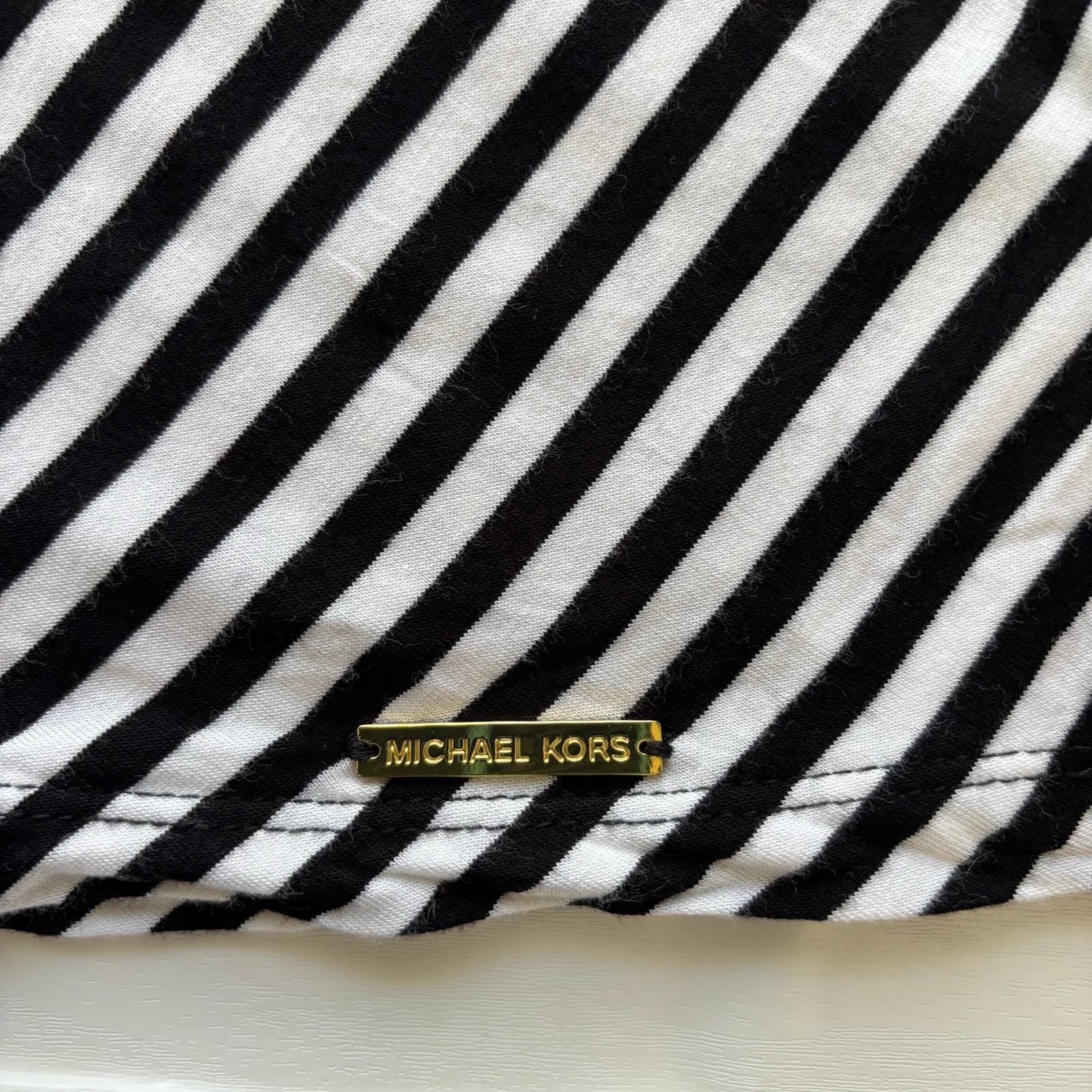 Michael Kors MICHAEL Michael Kors Black White Striped Long Sleeve Top XL Size XL / US 12-14 / IT 48-50 - 10 Thumbnail
