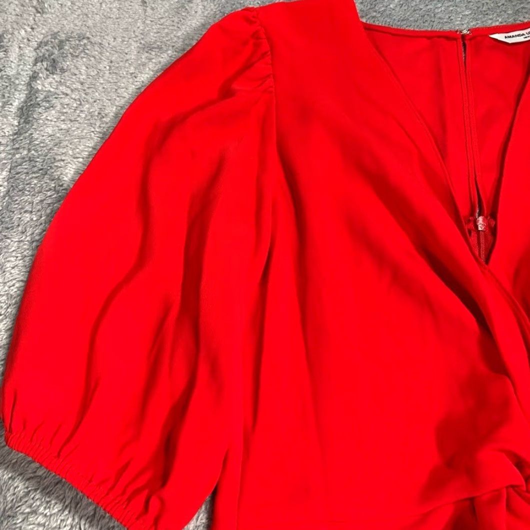 Amanda Uprichard **Amanda Uprichard Red Midi Dress** User: **Amanda Uprichard Red Midi Dress** M Size M / US 6-8 / IT 42-44 - 3 Thumbnail