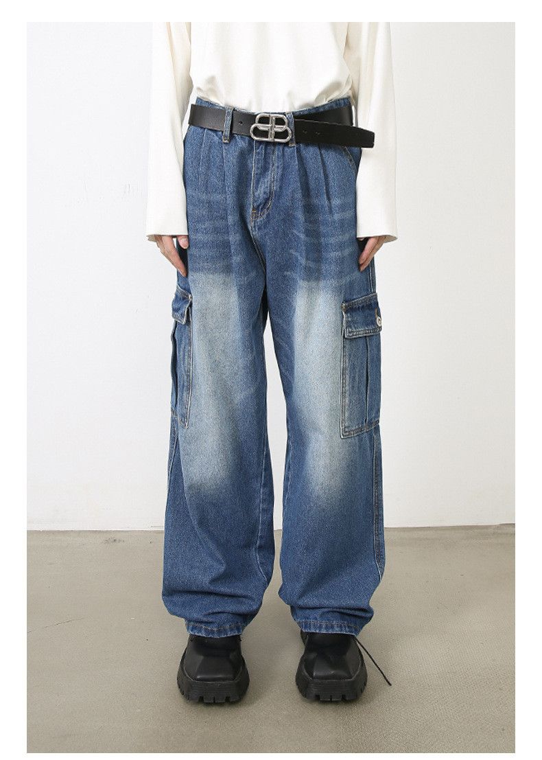 Japanese Brand × Jean Multi-pocket overalls washed jeans Size US 32 / EU 48 - 1 Thumbnail