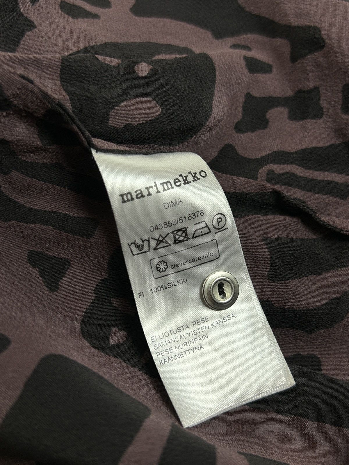 Marimekko Marimekko Dima Metal Button Silk Beautiful Ornament Shirt 44 Size M / US 6-8 / IT 42-44 - 9 Thumbnail