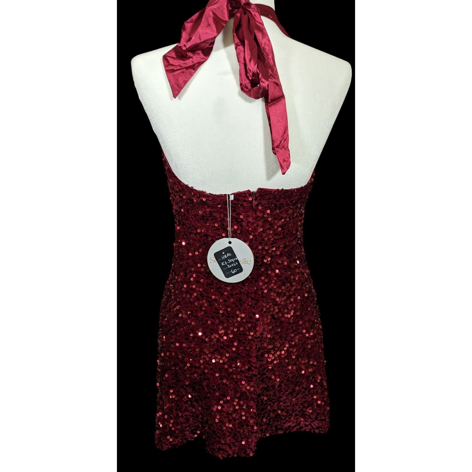 Other Glam Merlot Star Lights Halter Mini Dress By Selfie Leslie Size S / US 4 / IT 40 - 4 Thumbnail