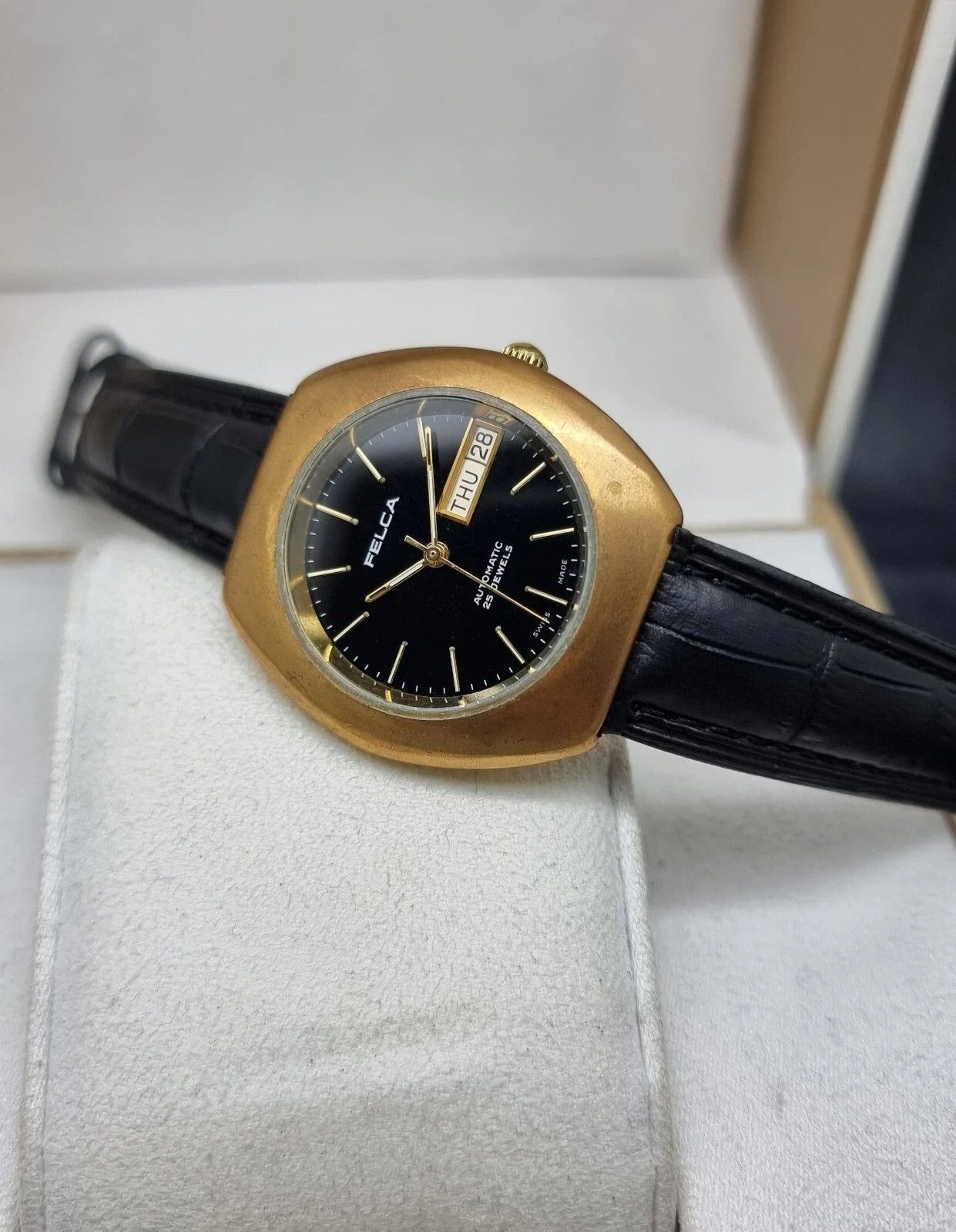 Vintage Felca - Vintage Felca Swiss made Automatic Day/Date Watch Size 38 - 3 Thumbnail