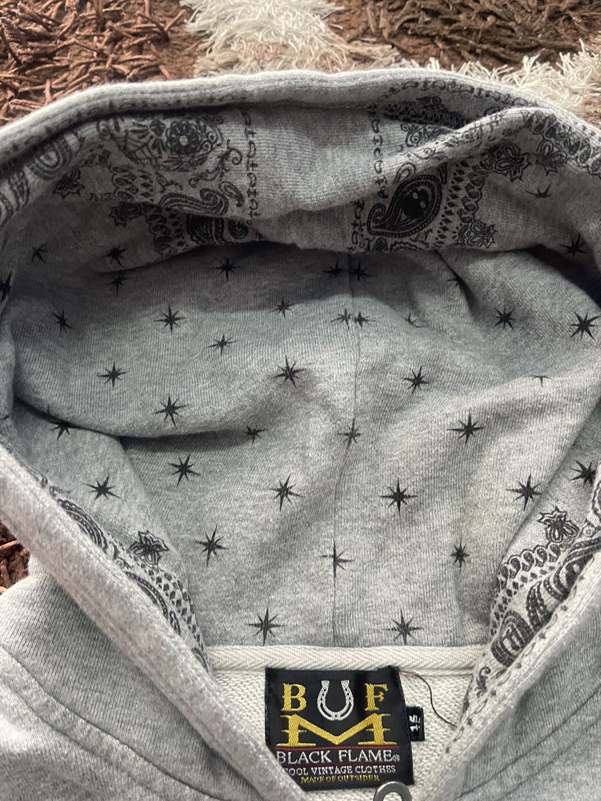 Japanese Brand × Vintage VINTAGE BLACK FLAME SKULLS ZIPPER UP VERY RARE Size US S / EU 44-46 / 1 - 6 Thumbnail