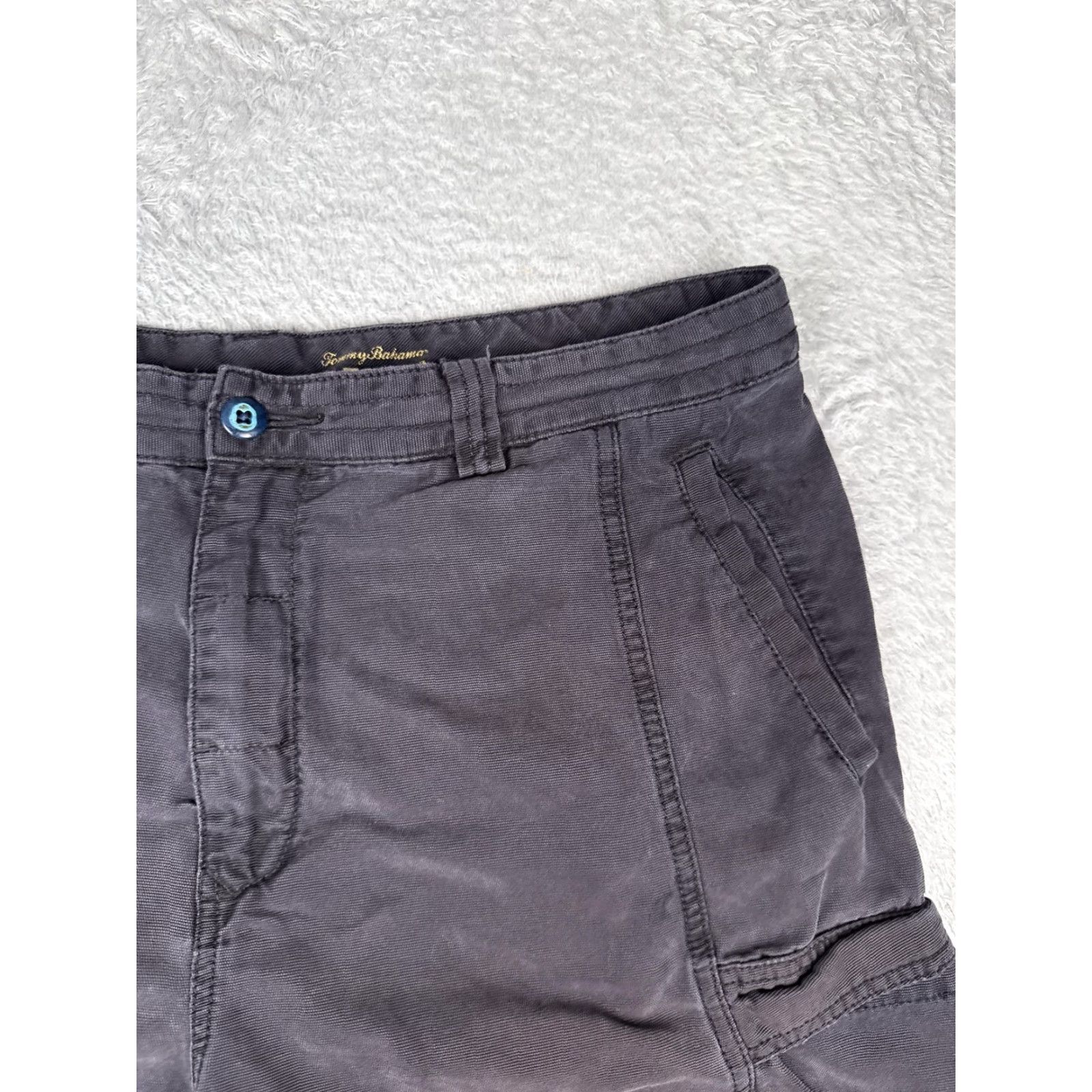 Tommy Bahama Tommy Bahama RELAX Cargo Shorts Mens 36 Gray Lyocell Cotton Flat Front Zip Fly Pockets Cargo Utility Summer Size US 36 / EU 52 - 5 Thumbnail