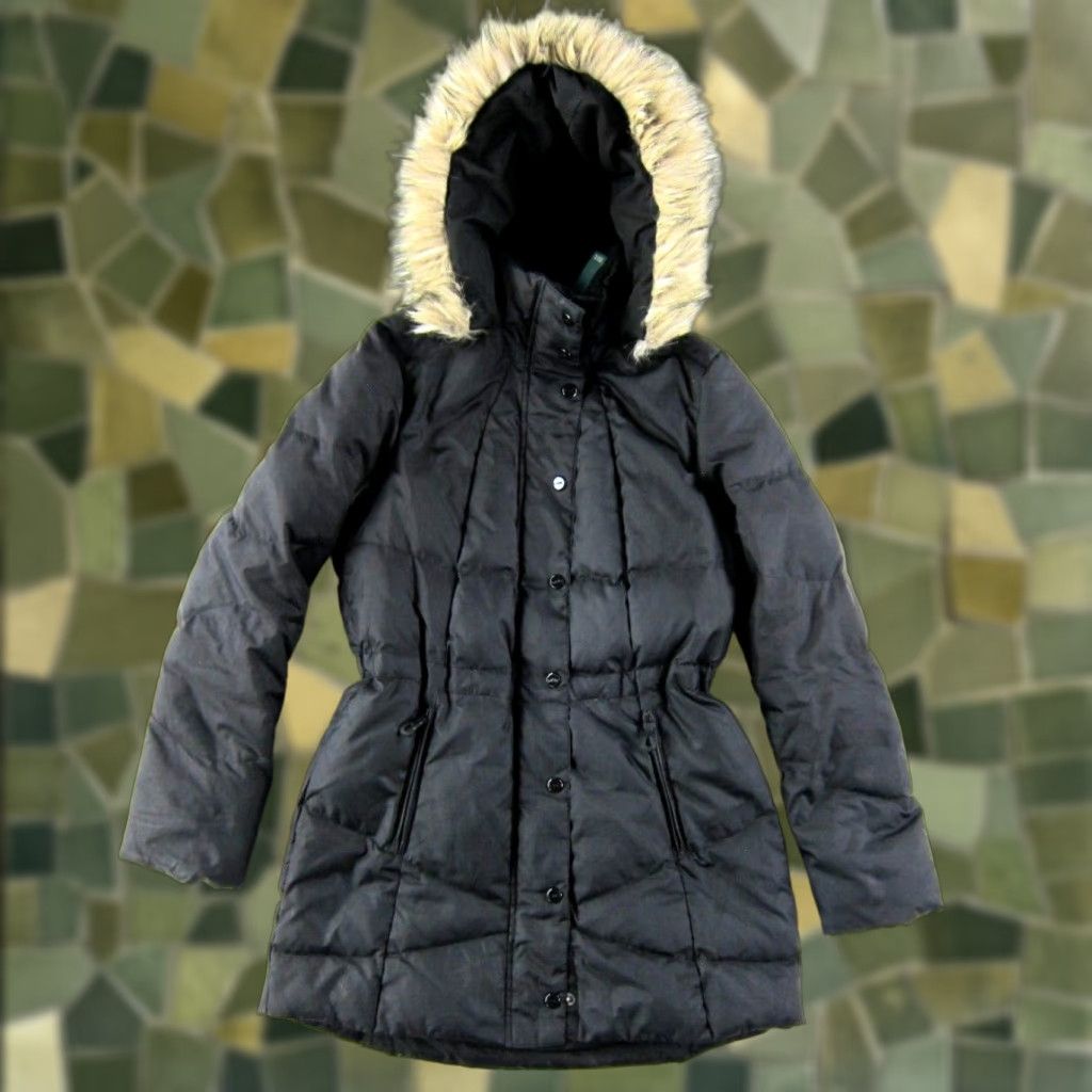 Ralph Lauren Ralph Lauren Puffer Jacket Women Black Faux Fur Hood Down Feather Warm Cozy PS Size S / US 4 / IT 40 - 1 Thumbnail
