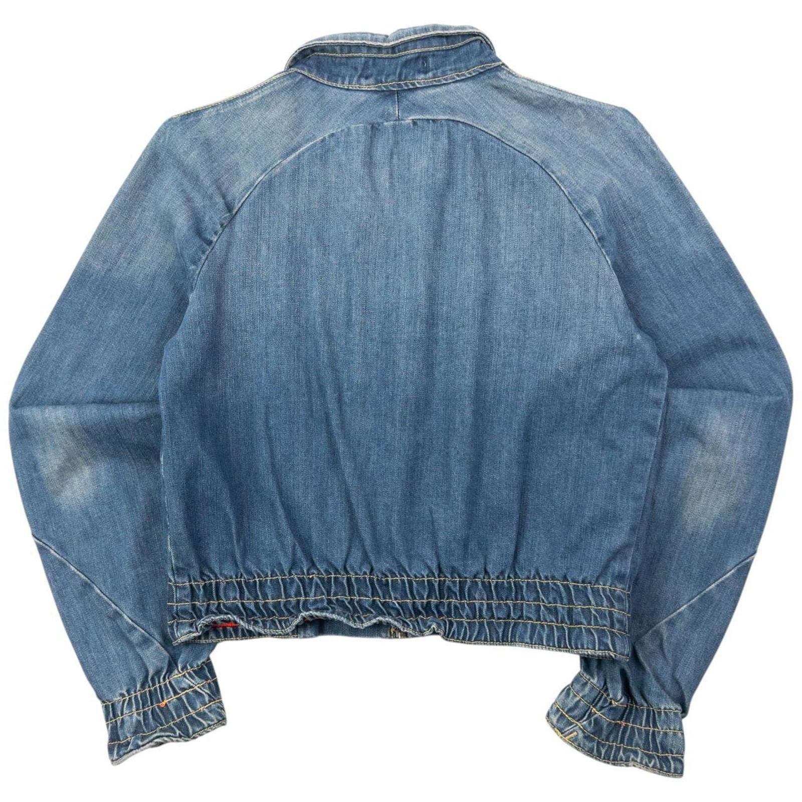 Levi's Vintage 2000s Levi's Zip Up Cropped Denim Jacket Womens M Size M / US 6-8 / IT 42-44 - 2 Thumbnail
