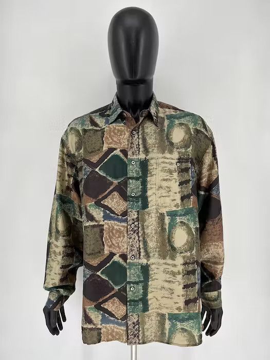Other Vintage Y2K Hawaiian Pure Silk Art Shirt Streetwear Style Size US L / EU 52-54 / 3 - 7 Thumbnail