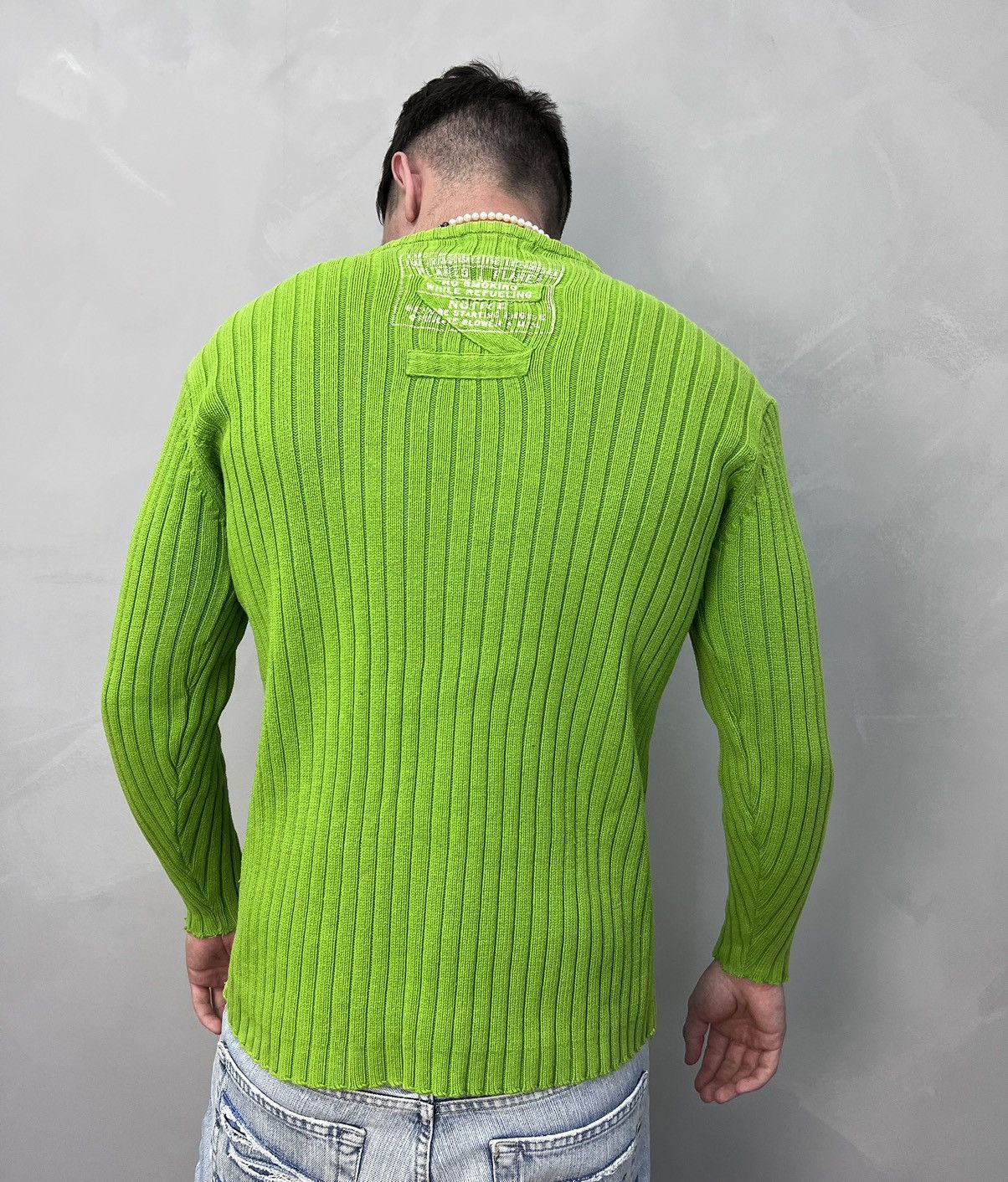 20471120 × Seditionaries VINTAGE Y2K Seditionaries Knitted Print 777 Stylish Sweater Size US M / EU 48-50 / 2 - 9 Thumbnail