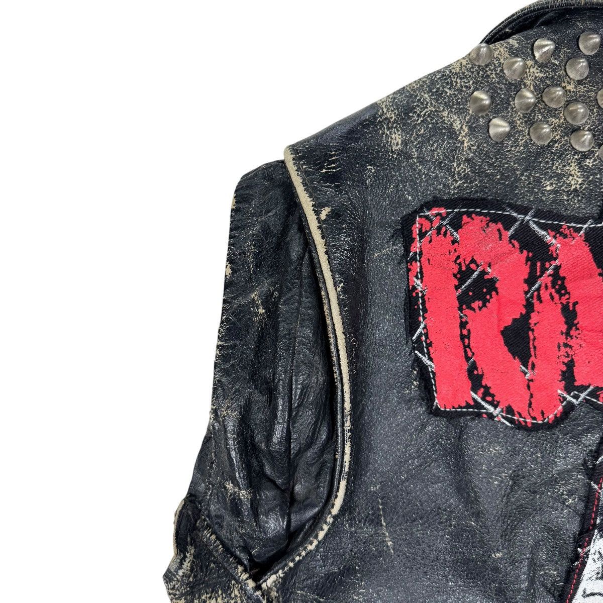 Genuine Leather ☀️40s DOUBLE COLLAR LEATHER CUSTOM RANCID PUNK JACKET Size US M / EU 48-50 / 2 - 6 Thumbnail