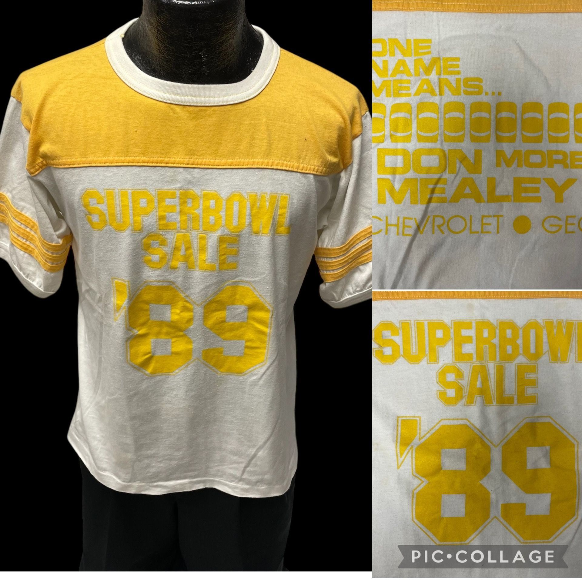 Other Vtg Alore SUPER BOWL Sale ‘89 Don Mealey Chevrolet Ringer Size US L / EU 52-54 / 3 - 1 Thumbnail