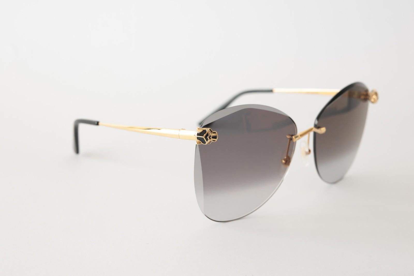Cartier New Cartier eyewear optical sunglasses CT0398S 001 gold grey Size ONE SIZE - 5 Thumbnail