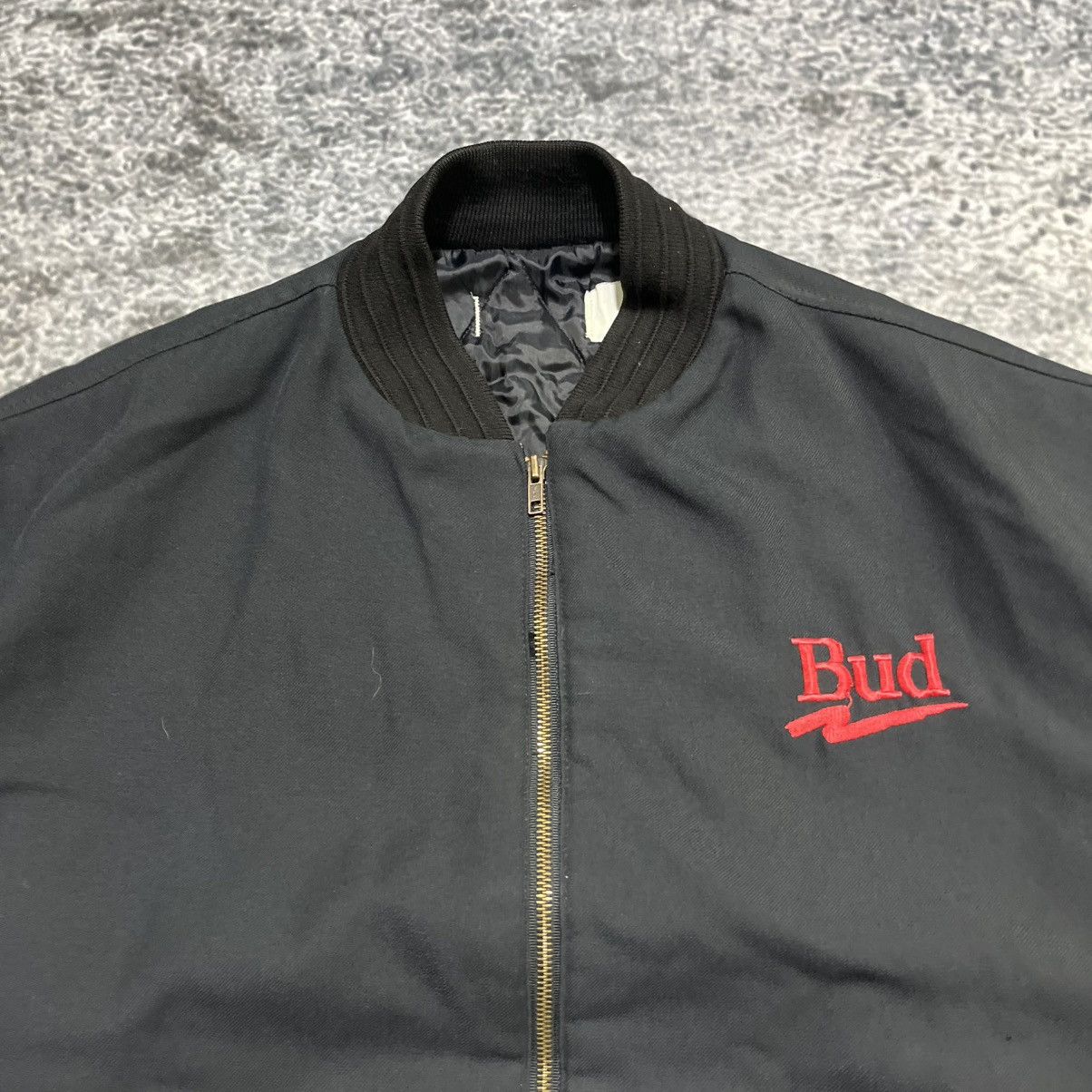 Budweiser VINTAGE 90s BUDWEISER BLACK RED BEER PROMO BOMBER JACKET Size US L / EU 52-54 / 3 - 4 Thumbnail