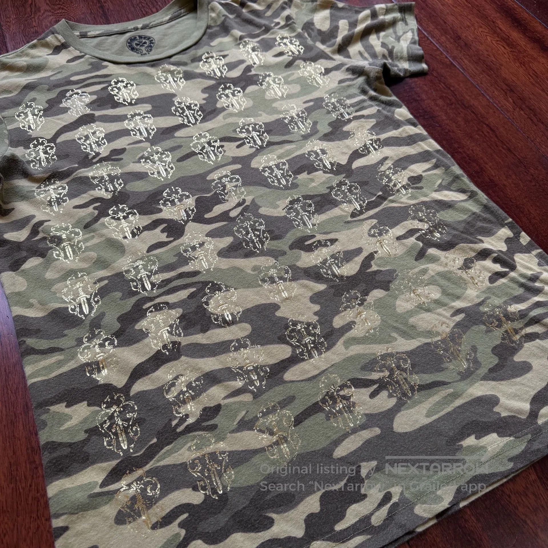 Vintage Vintage Chrome Hearts 00s Camo Tee. Size US M / EU 48-50 / 2 - 6 Thumbnail