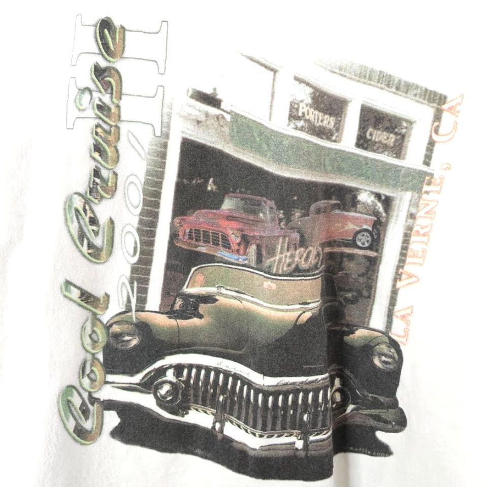 Hanes VINTAGE Car Show T Shirt Mens XL White Hanes Y2K 2001 Cool Cruise II La Verne Buildings Size US XL / EU 56 / 4 - 5 Thumbnail