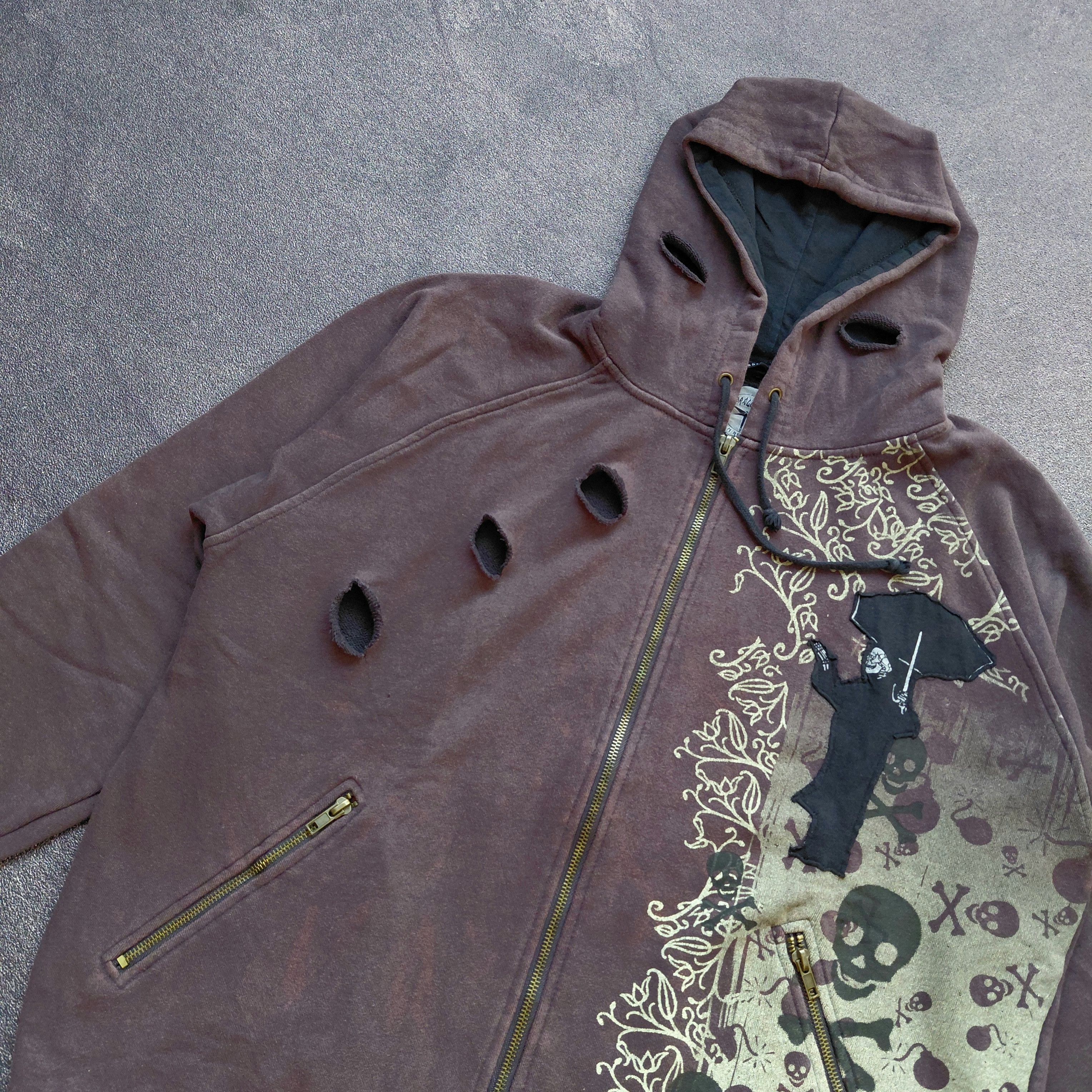Japanese Brand Distressed Dragon Rock & Roll Vision Hoodie Size US L / EU 52-54 / 3 - 3 Thumbnail