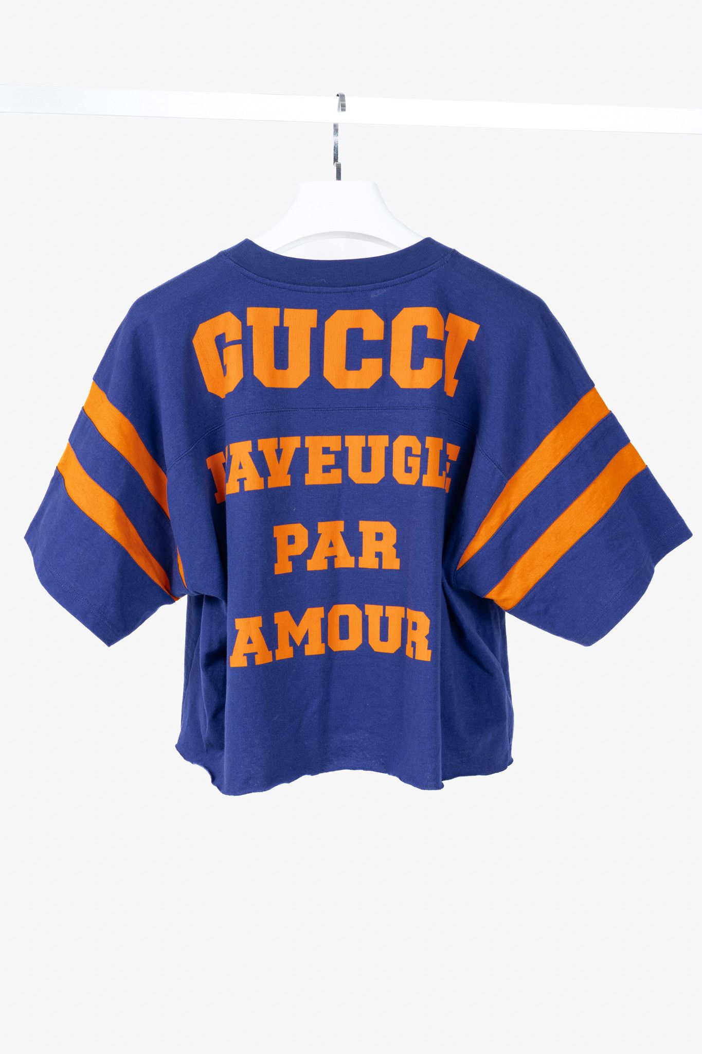 Gucci Gucci AW/21 1921 L'Aveugle Par Amour Graphic Cropped T-Shirt Size S / US 4 / IT 40 - 2 Thumbnail