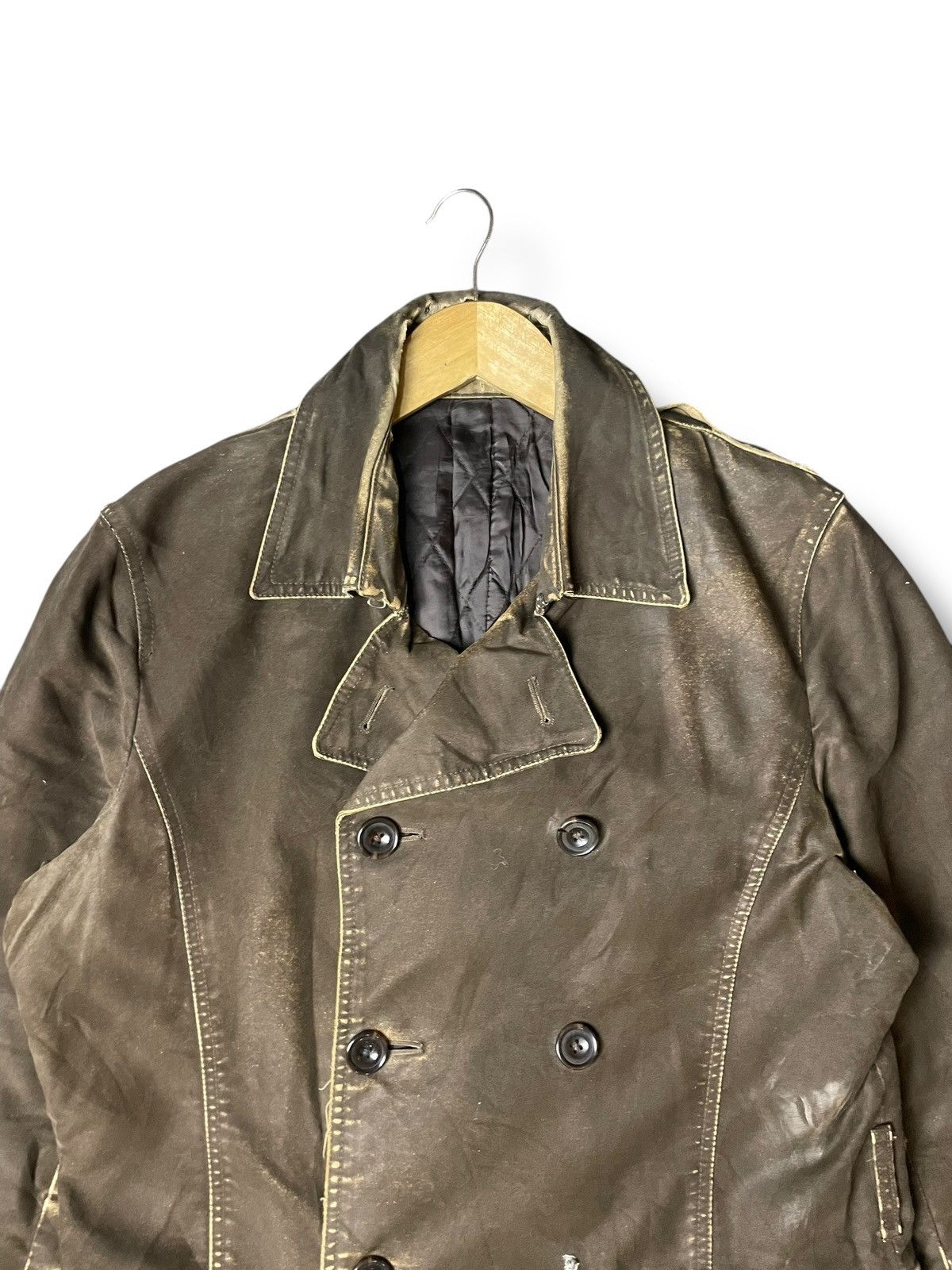 Japanese Brand × Vintage Edge x Rupert Leather Suede Double Breasted Coat (115) Size US XL / EU 56 / 4 - 2 Thumbnail
