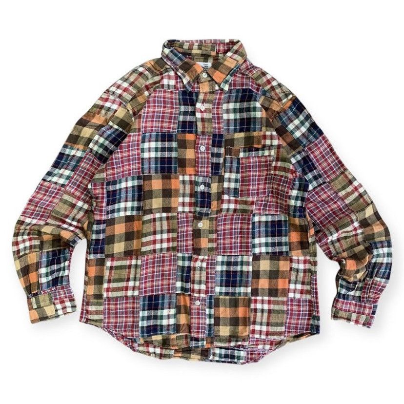 Japanese Brand UNITED ARROWS MULTIPLAID PATCHWORK BUTTON UP FLANNEL Size US M / EU 48-50 / 2 - 1 Thumbnail