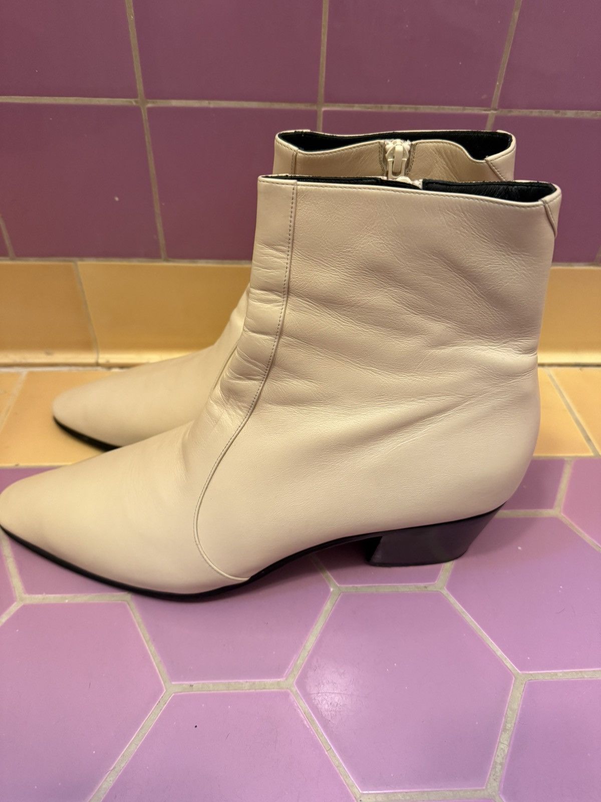 Yves Saint Laurent Vassili smooth leather ankle boot Size US 11 / EU 44 - 5 Thumbnail