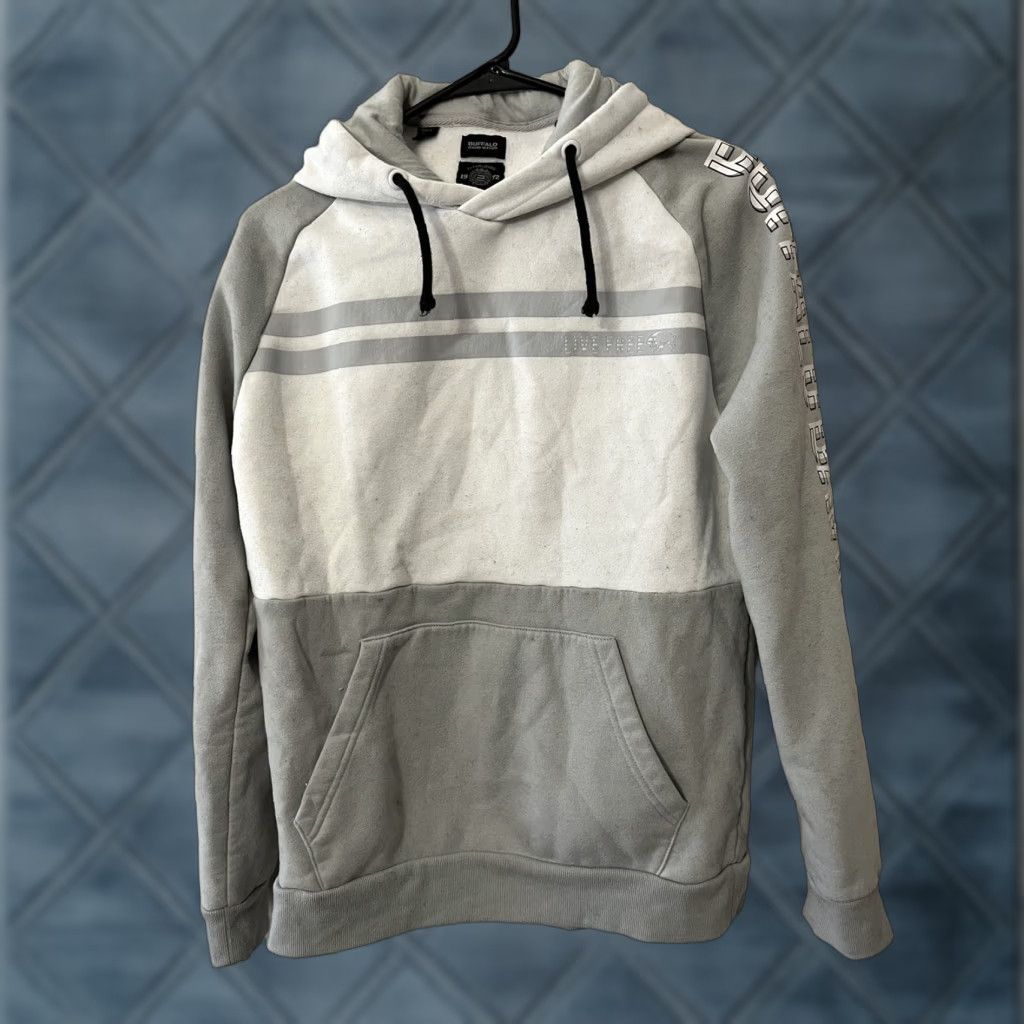 Buffalo David Bitton Buffalo by David Bitton Live Free Jacket Small White Gray Pullover Hoodie Logo Zip Size US S / EU 44-46 / 1 - 1 Thumbnail