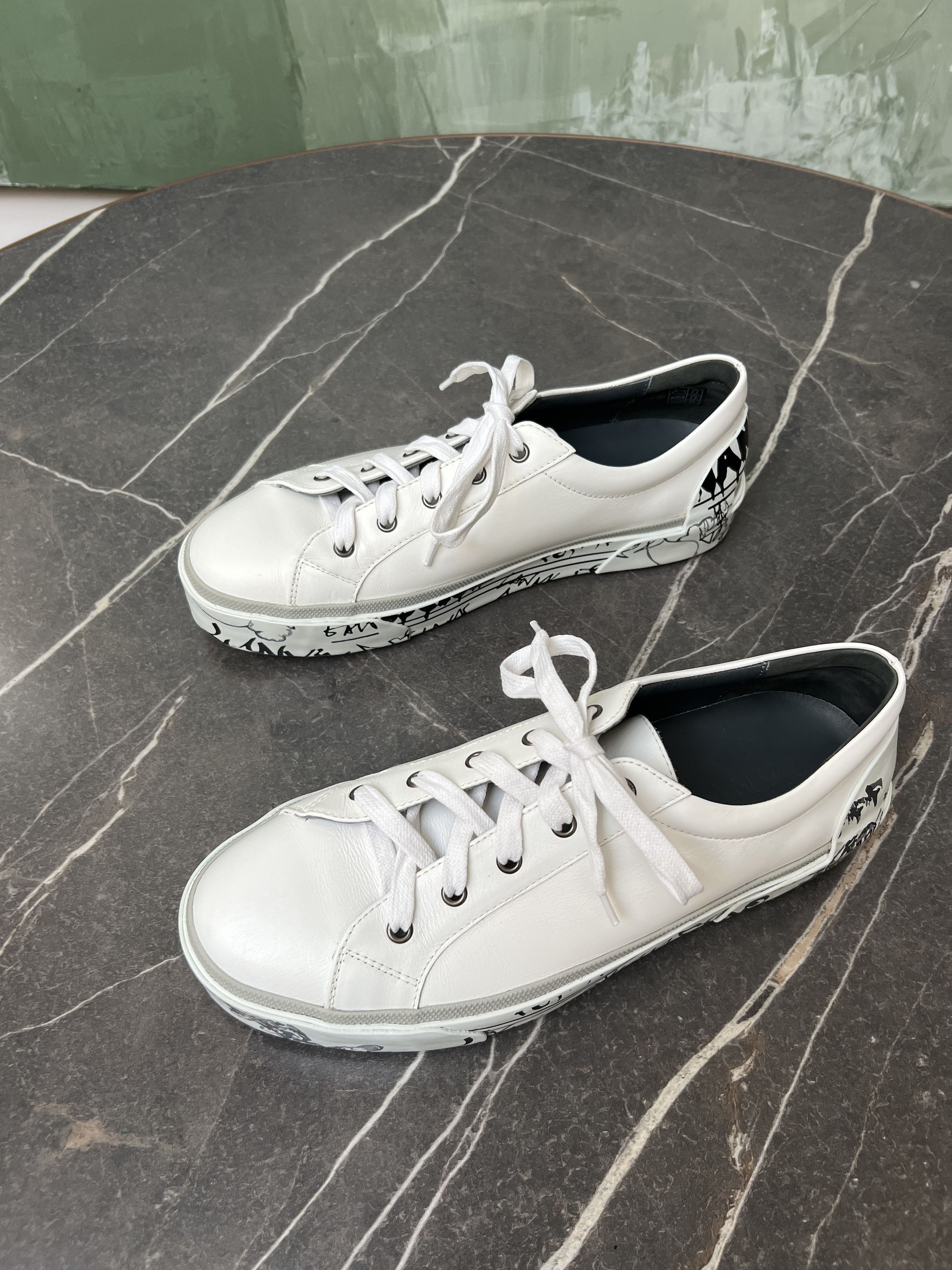 Lanvin Lanvin Leather Graffiti-Sole Derby Sneaker Size US 9 / EU 42 - 2 Thumbnail