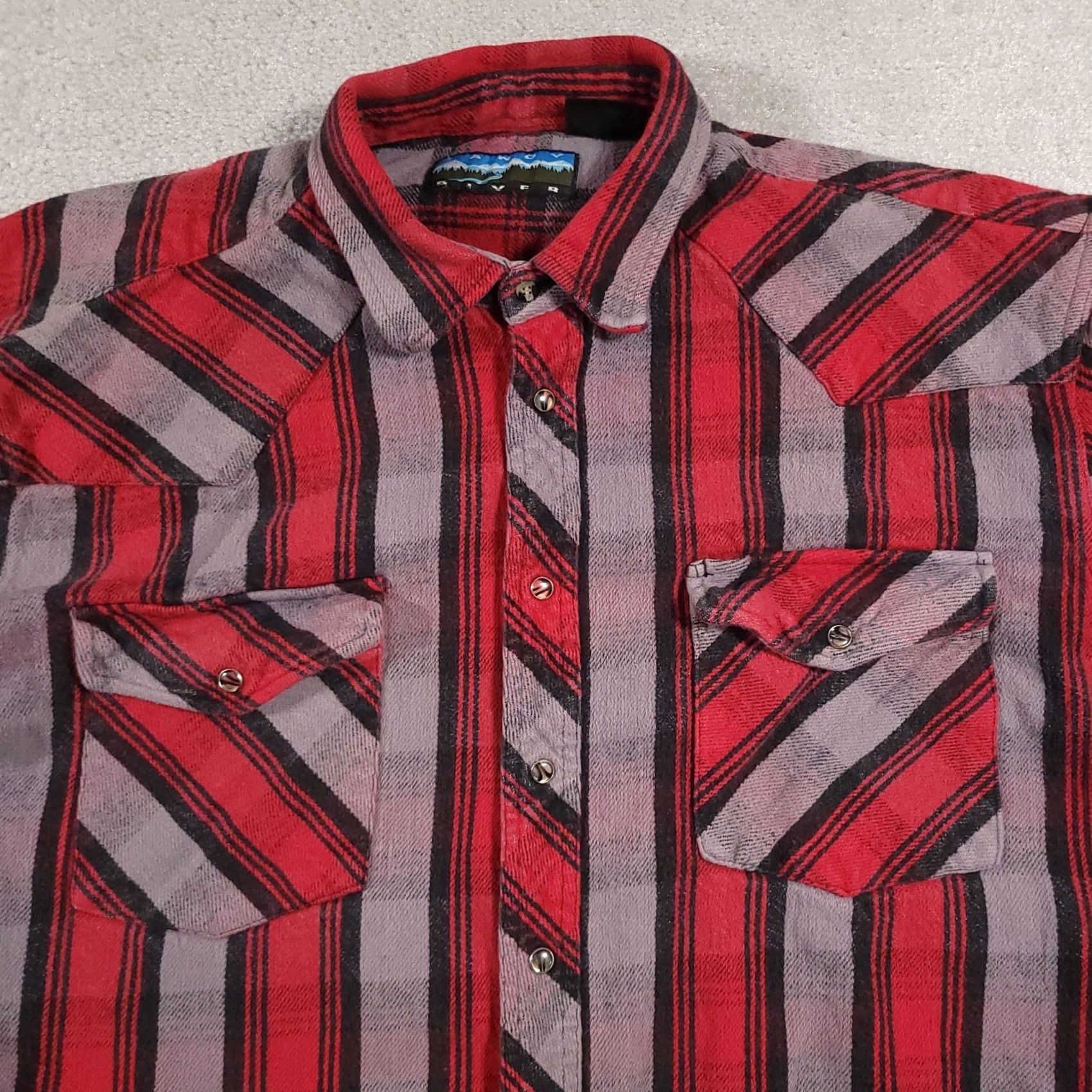 CO Sandy River Jeans Co Heavy Button Up Flannel Shacket Shirt Mens 2XLT Workwear Shirt Size US XXL / EU 58 / 5 - 4 Thumbnail