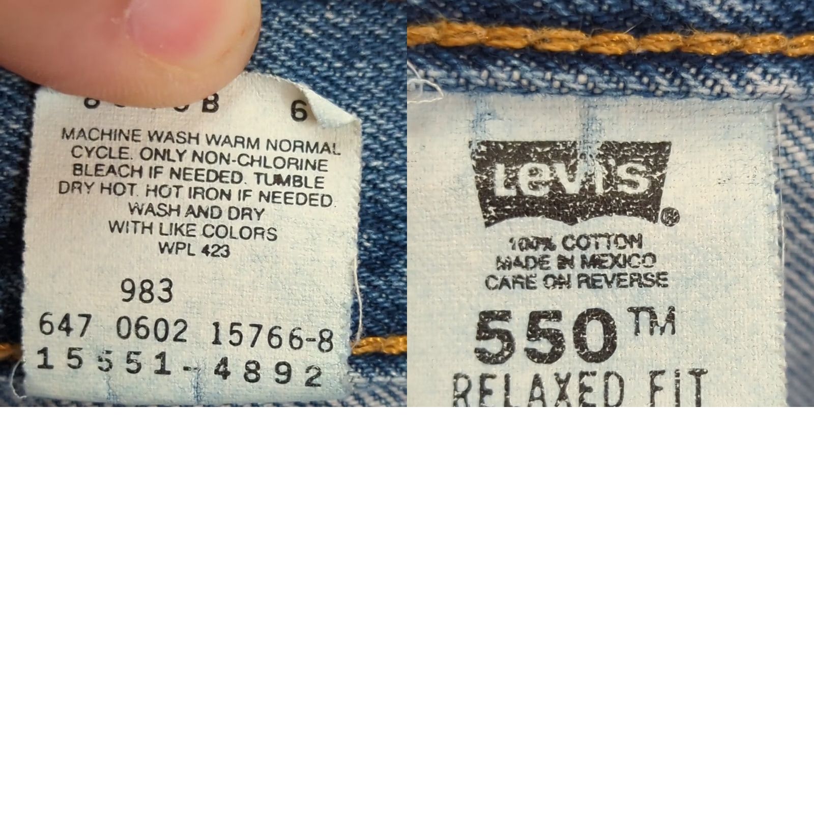 Levi's Levi's 550 Jeans Women Size 16 M High Rise Tapered Relaxed Fit Mom Jeans Blue 100% Cotton Denim Beige? Size 38" / US 16 / IT 52 - 8 Thumbnail