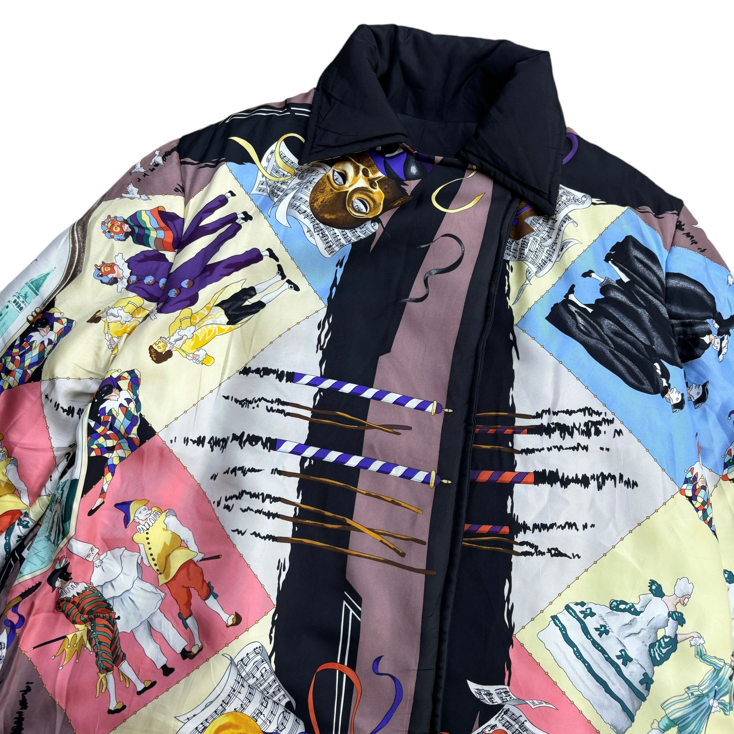 Hermes Vintage Hermes Le Carnavale de Venise Reversible Silk Jacket Size US M / EU 48-50 / 2 - 3 Thumbnail