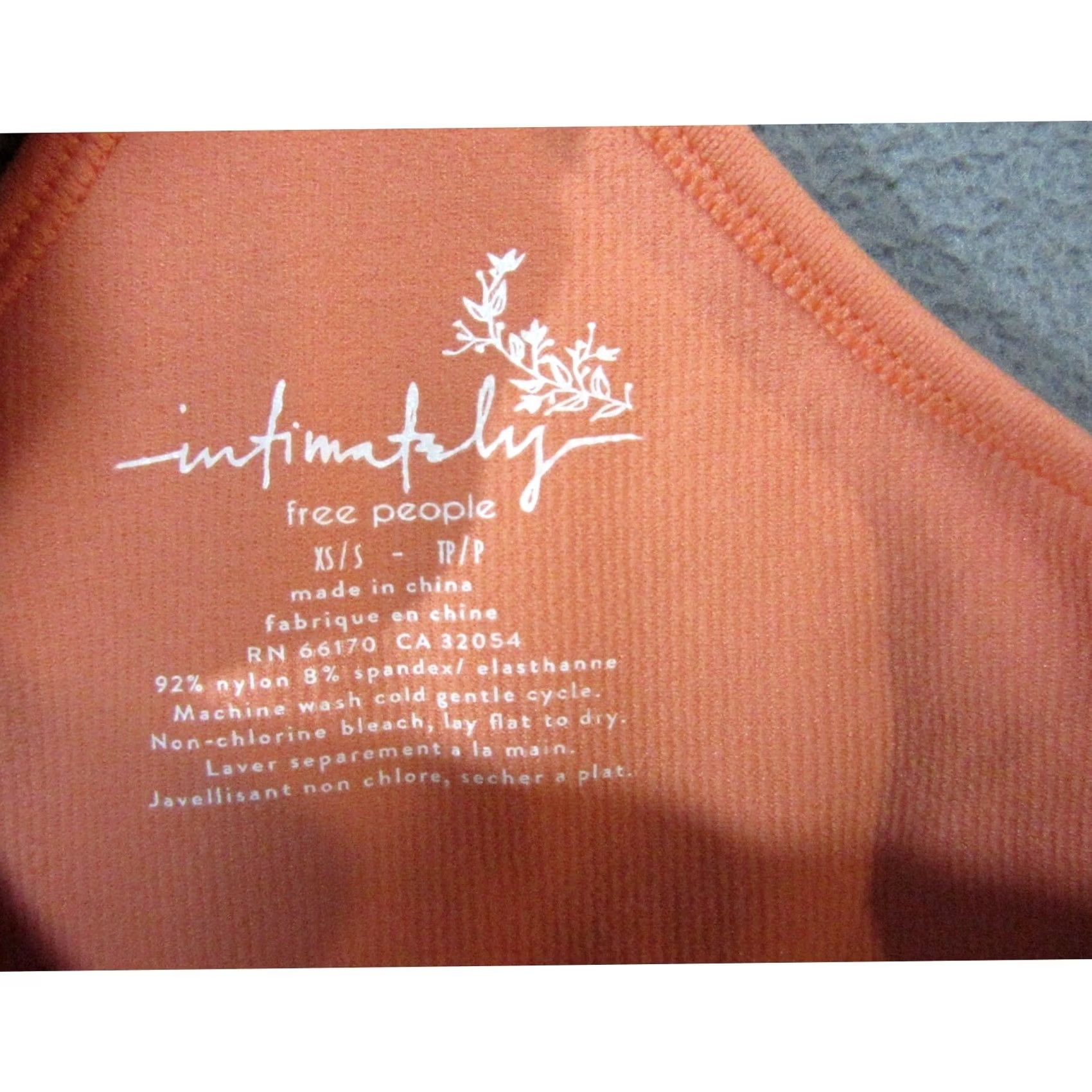 Free People Free People Tank Top Womens XS/S Orange Ribbed High Neck Racerback Crop New Size XS / US 0-2 / IT 36-38 - 4 Thumbnail