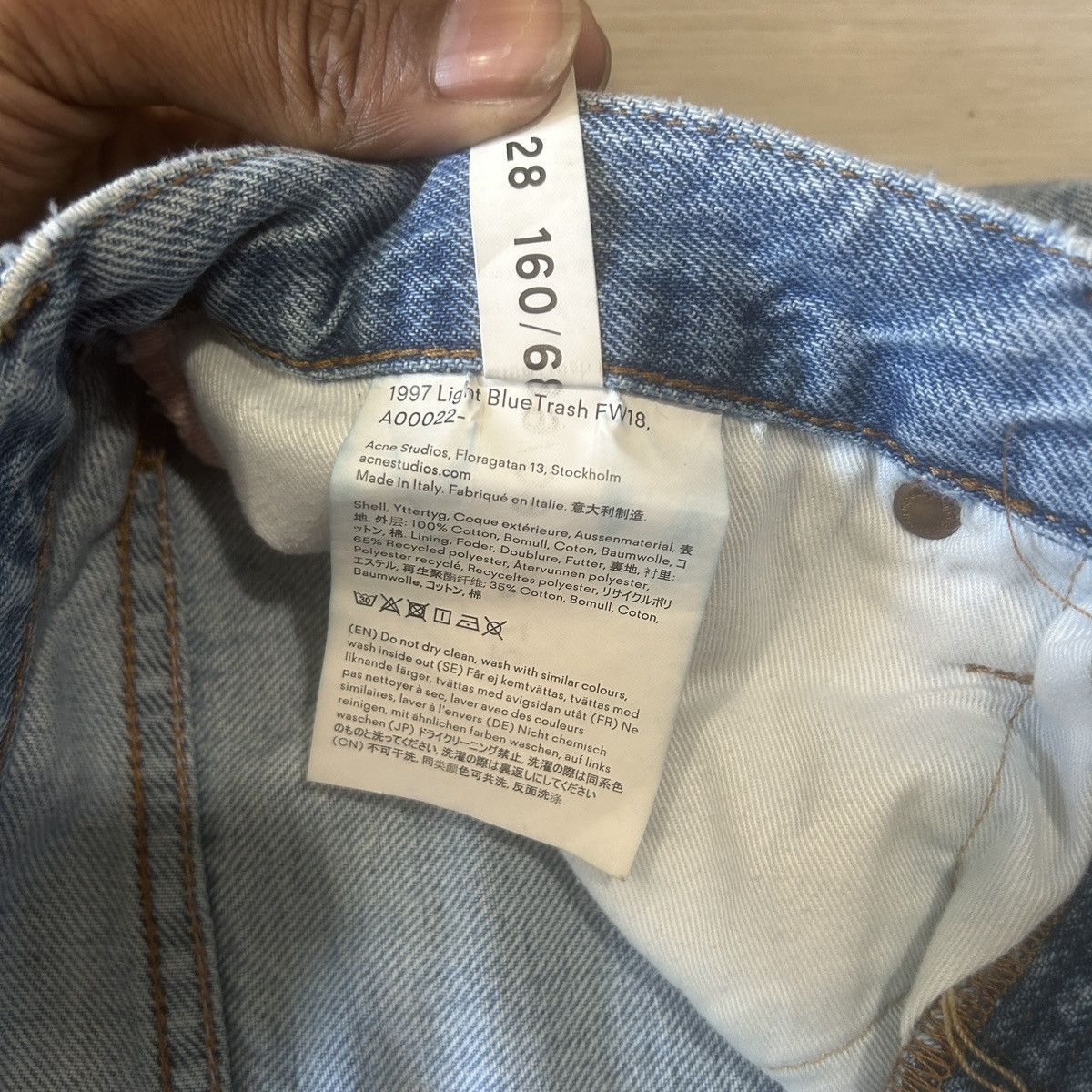 Acne Studios 1997 Light Blue Trash FW18 Size US 28 / EU 44 - 9 Thumbnail