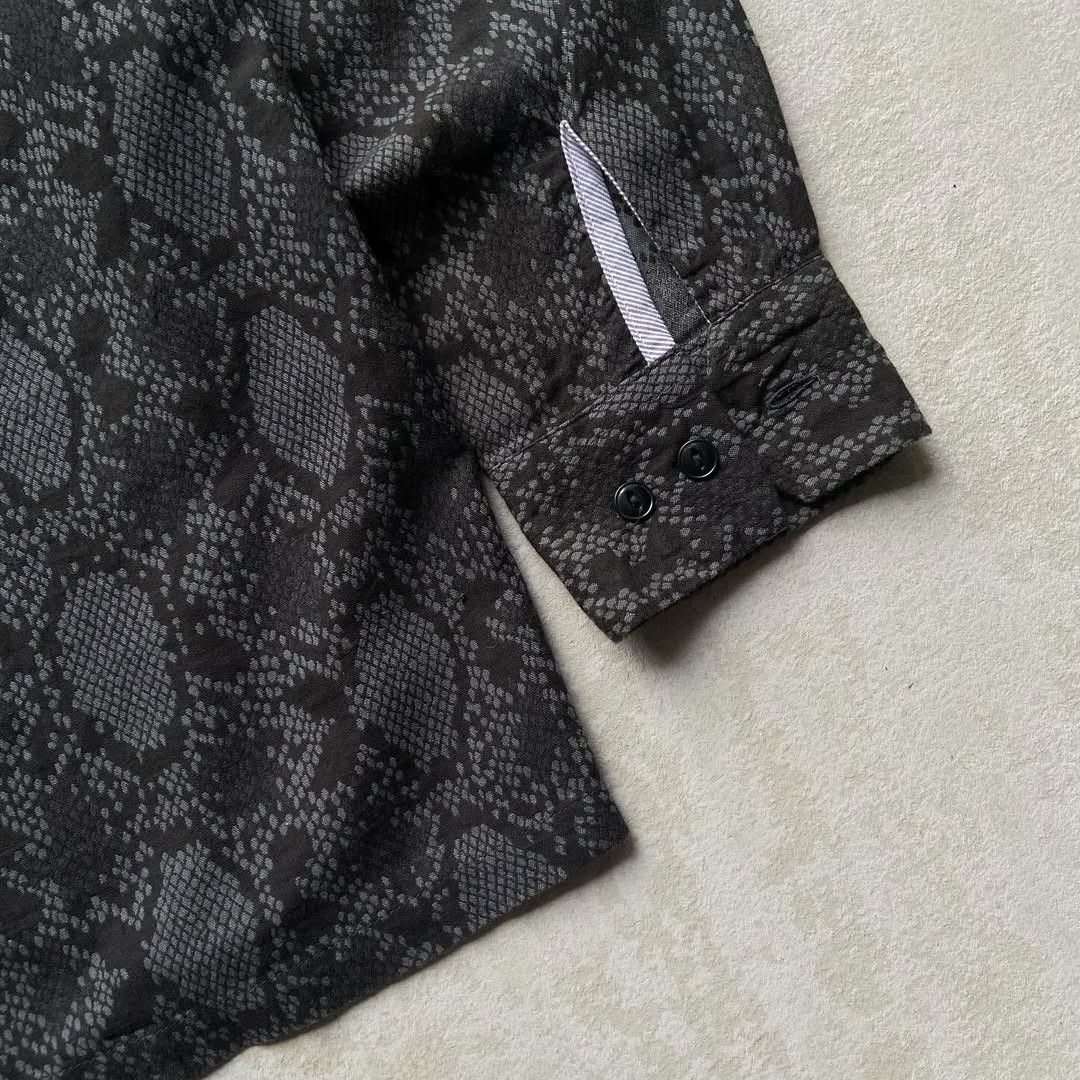 Dry Bones × Japanese Brand Dry Bones Snake Skin Pattern L/S Loop Collar Shirt Size US S / EU 44-46 / 1 - 5 Thumbnail