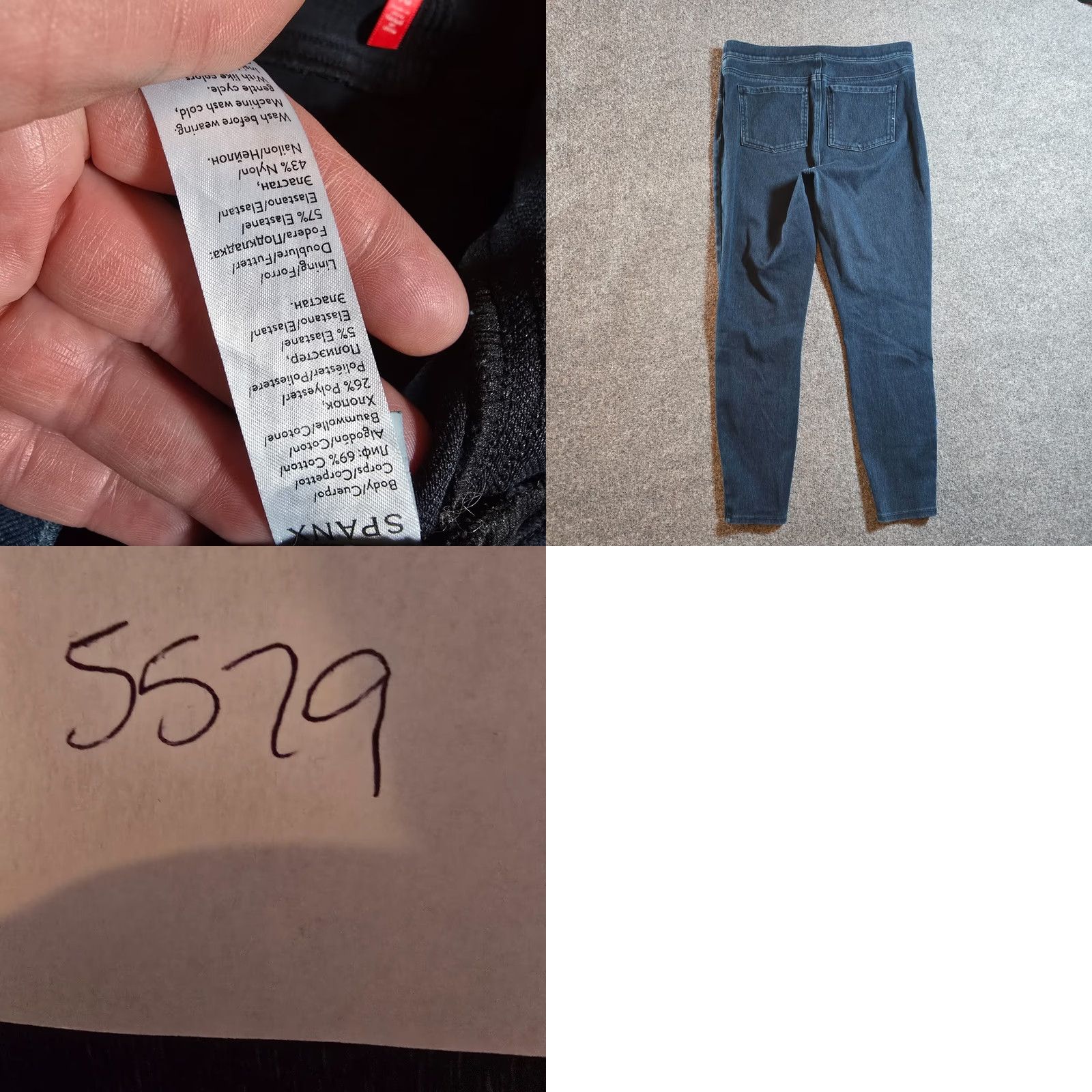 Spanx Spanx Jeans Womens XL Blue Pull On Stretch Skinny Legging Ankle Mid Rise Casual Womens Jeans Size 40" / US 18 - 8 Thumbnail
