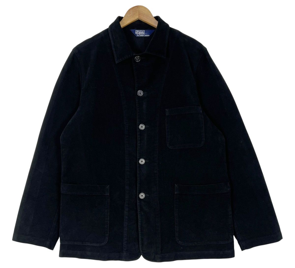 Polo Ralph Lauren Vintage Polo RL Black Velvet Chore Jacket Size US L / EU 52-54 / 3 - 1 Thumbnail