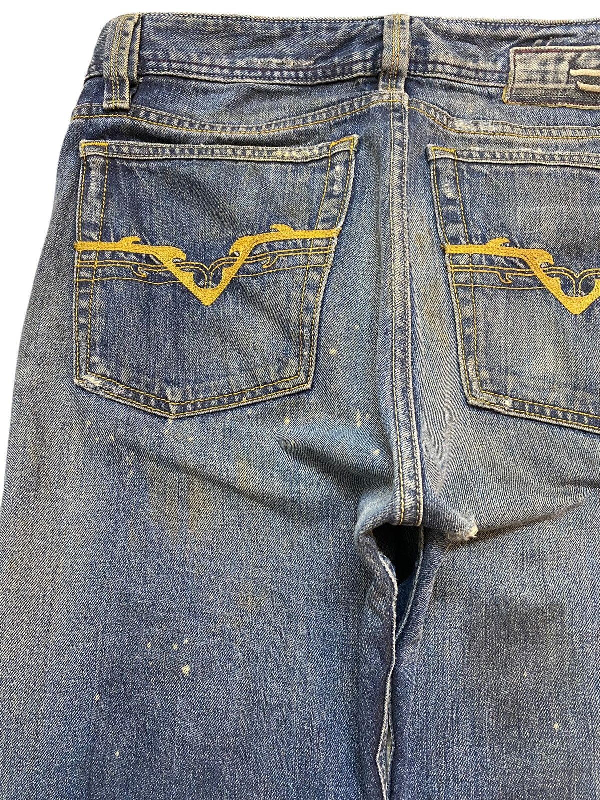 Diesel Black Gold Vintage Diesel Acid Wash Enough Baggy Distressed Jeans Size US 32 / EU 48 - 9 Thumbnail